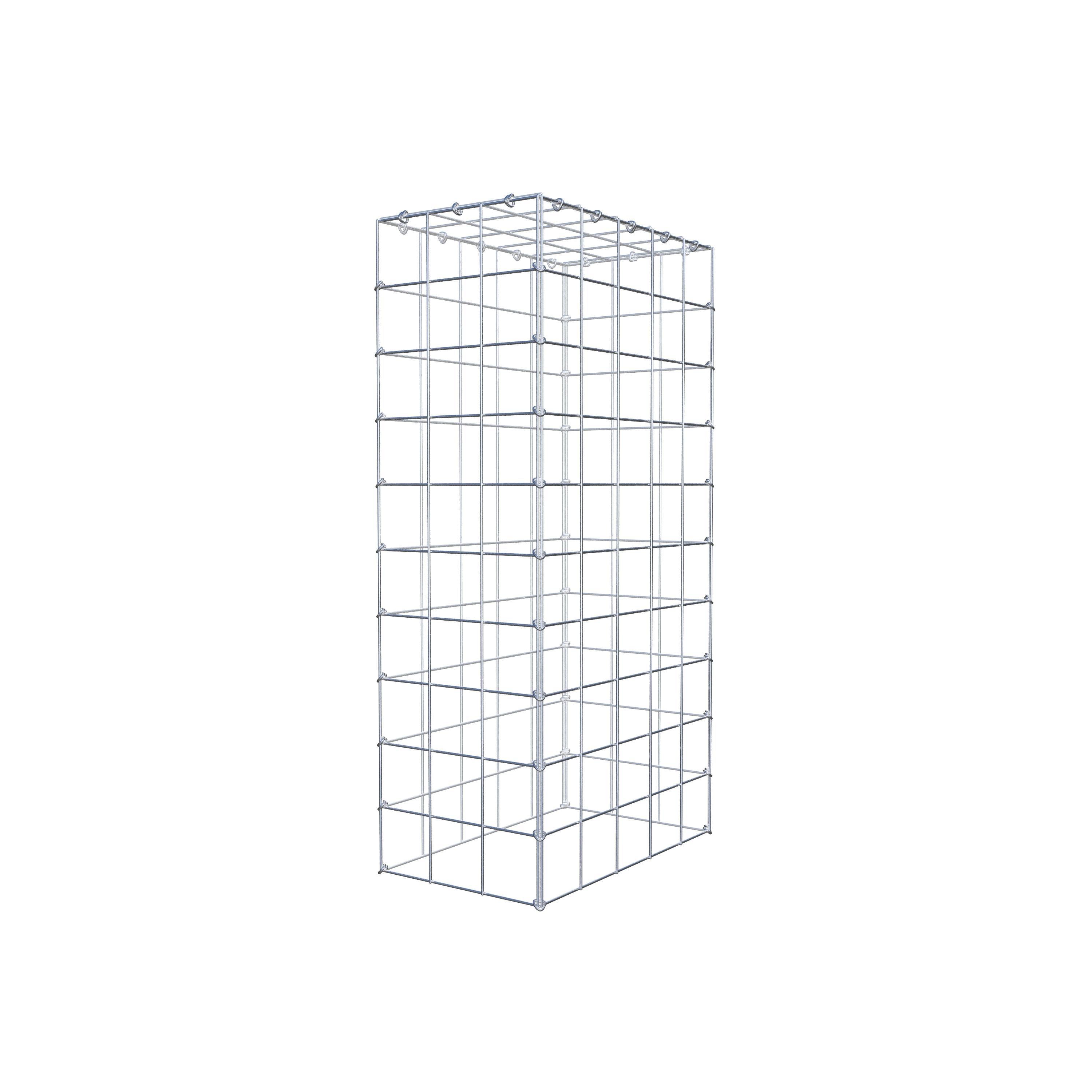 Monteret gabion type 3 100 cm x 50 cm x 30 cm (L x H x D), maskestørrelse 10 cm x 10 cm, C-ring