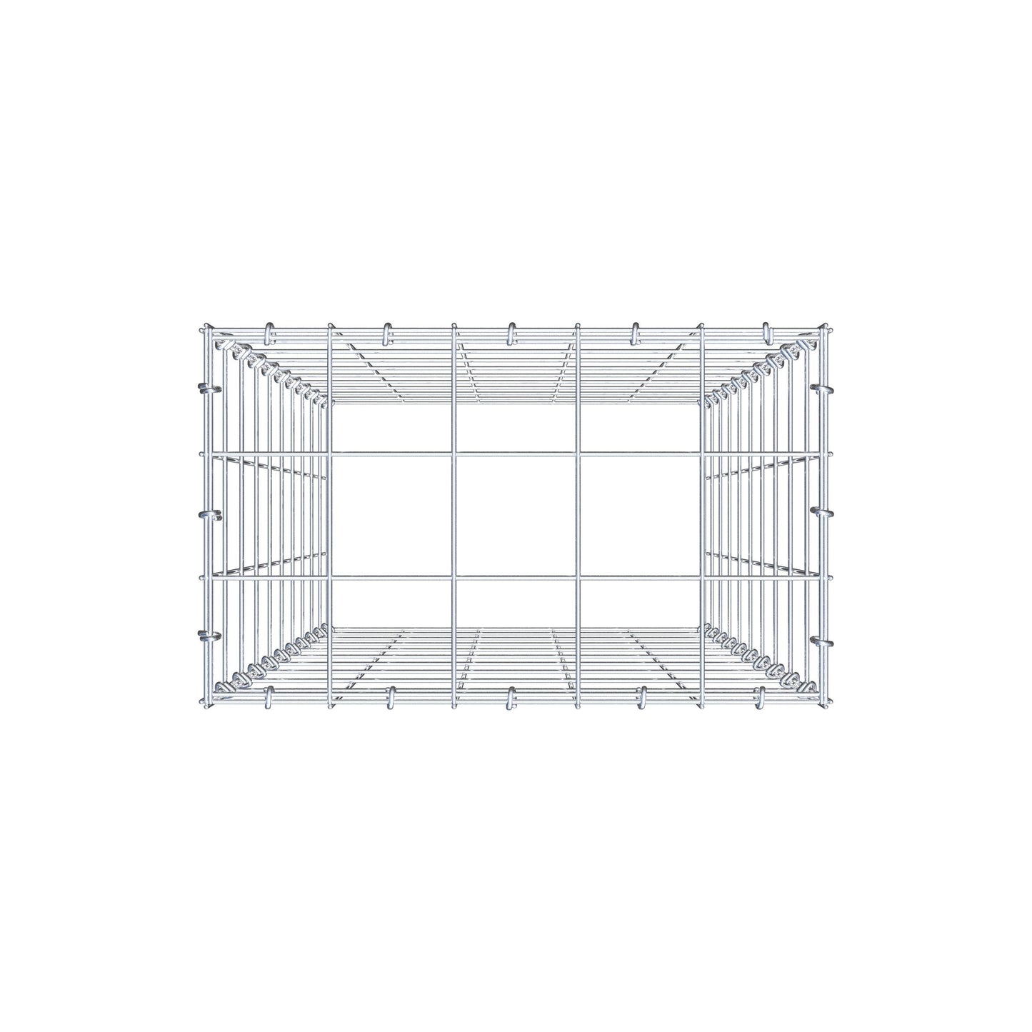 Type 3 oplegkorf 100 cm x 50 cm x 30 cm (L x H x D), maaswijdte 10 cm x 10 cm, C-ring