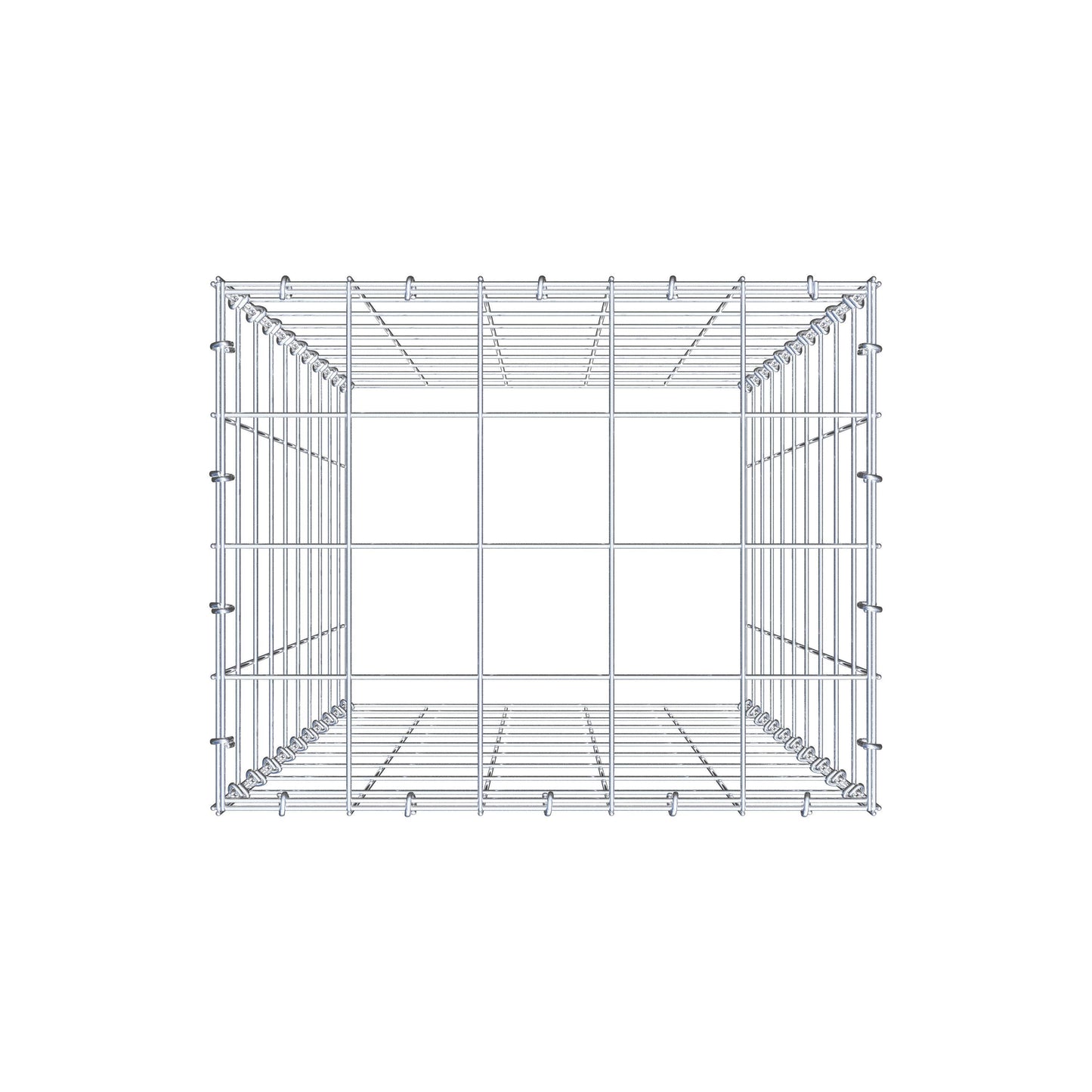 Gavión complementario de tipo 3 100 cm x 50 cm x 40 cm (L x A x P), malla 10 cm x 10 cm, anillo en C