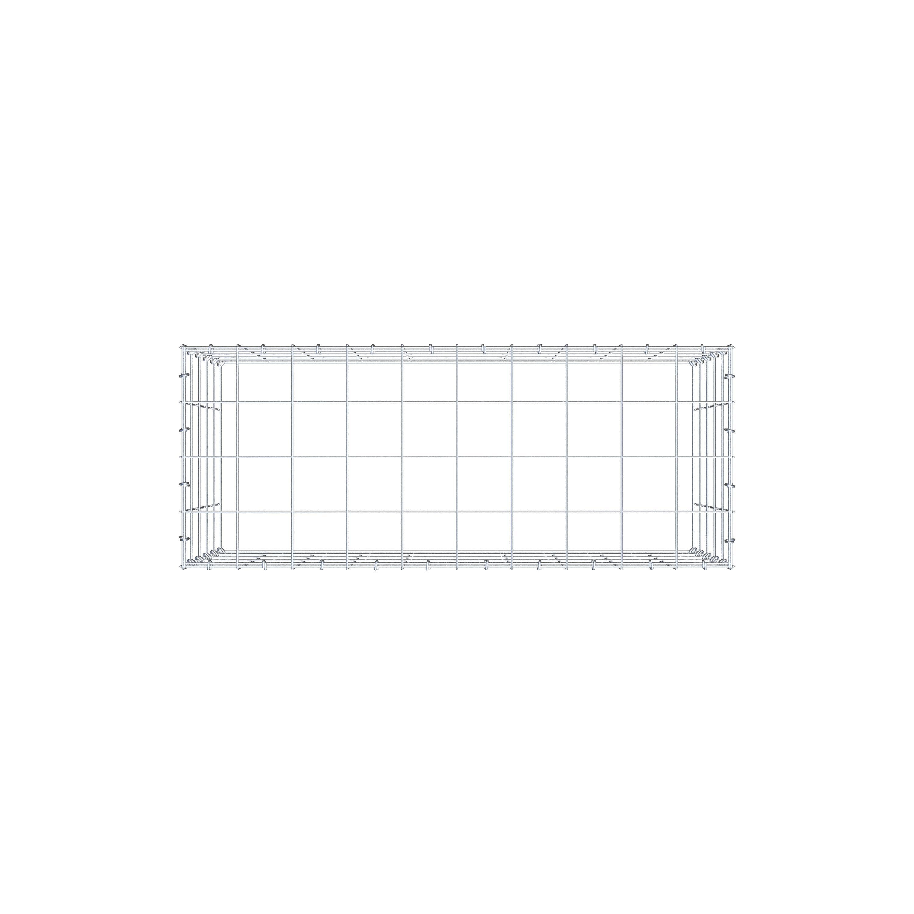 Gabião Tipo 3 100 cm x 50 cm x 40 cm (C x A x P), malhagem 10 cm x 10 cm, anel C