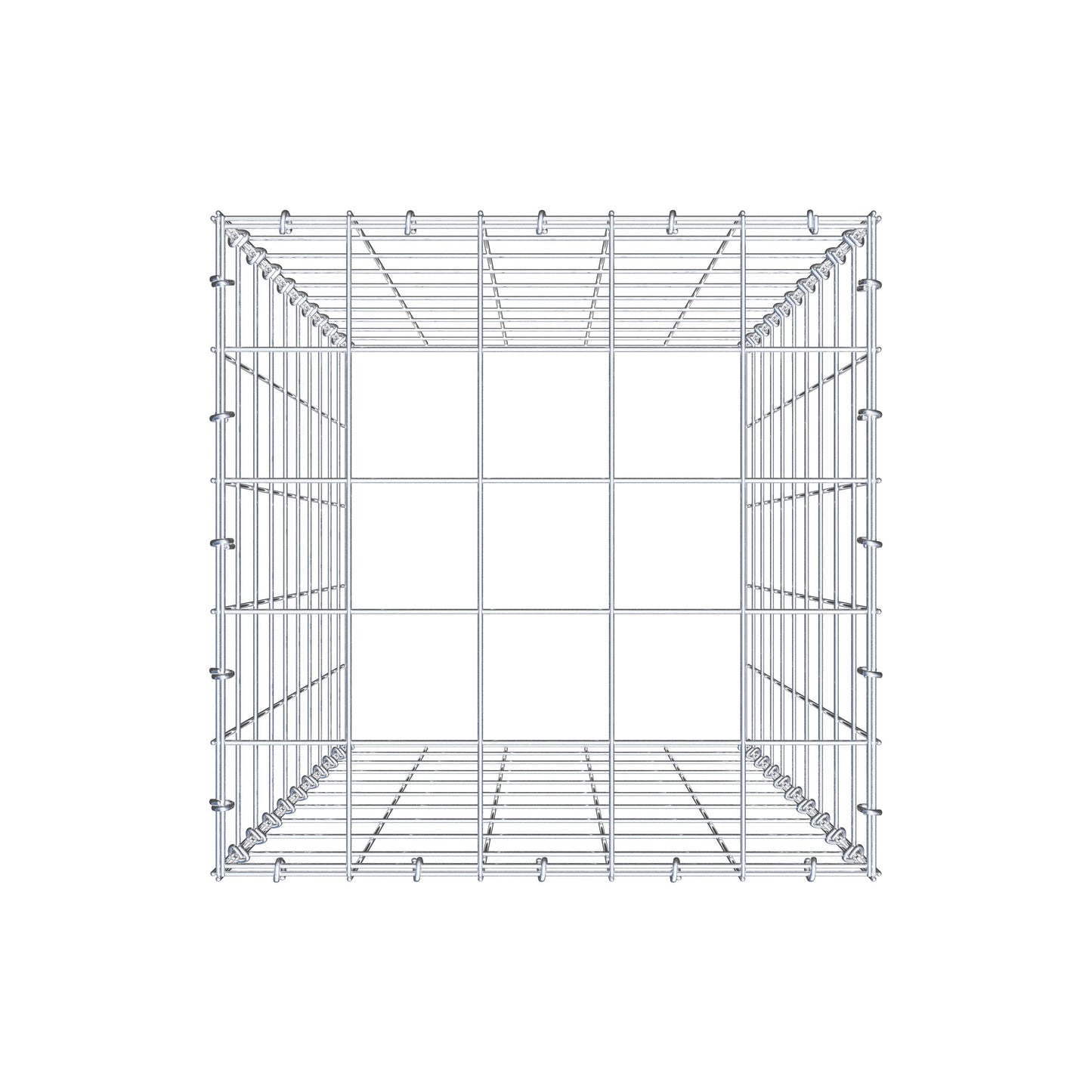 Type 3 oplegkorf 100 cm x 50 cm x 50 cm (L x H x D), maaswijdte 10 cm x 10 cm, C-ring