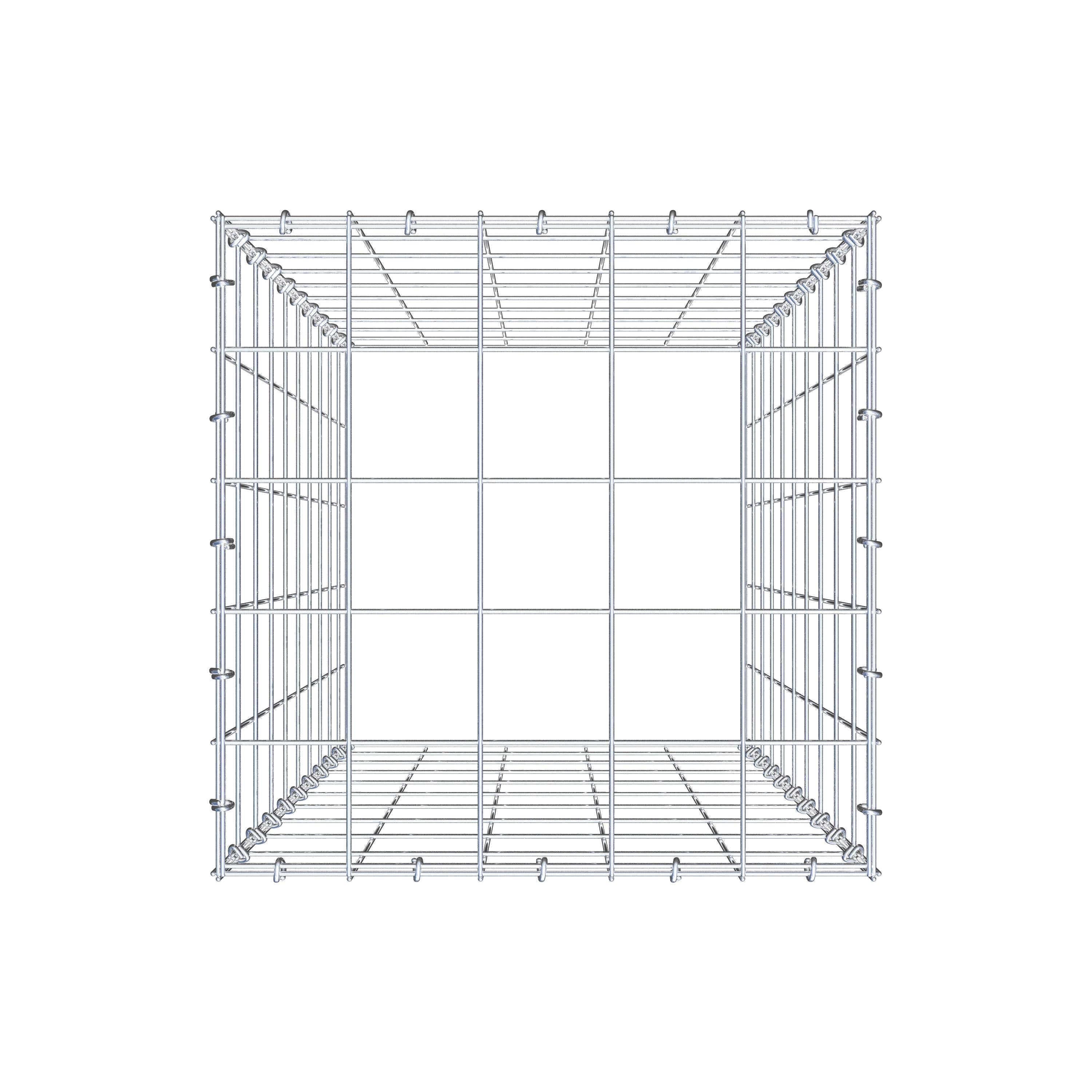 Anbaugabione Typ 3 100 cm x 50 cm x 50 cm (L x H x T), Maschenweite 10 cm x 10 cm, C-Ring