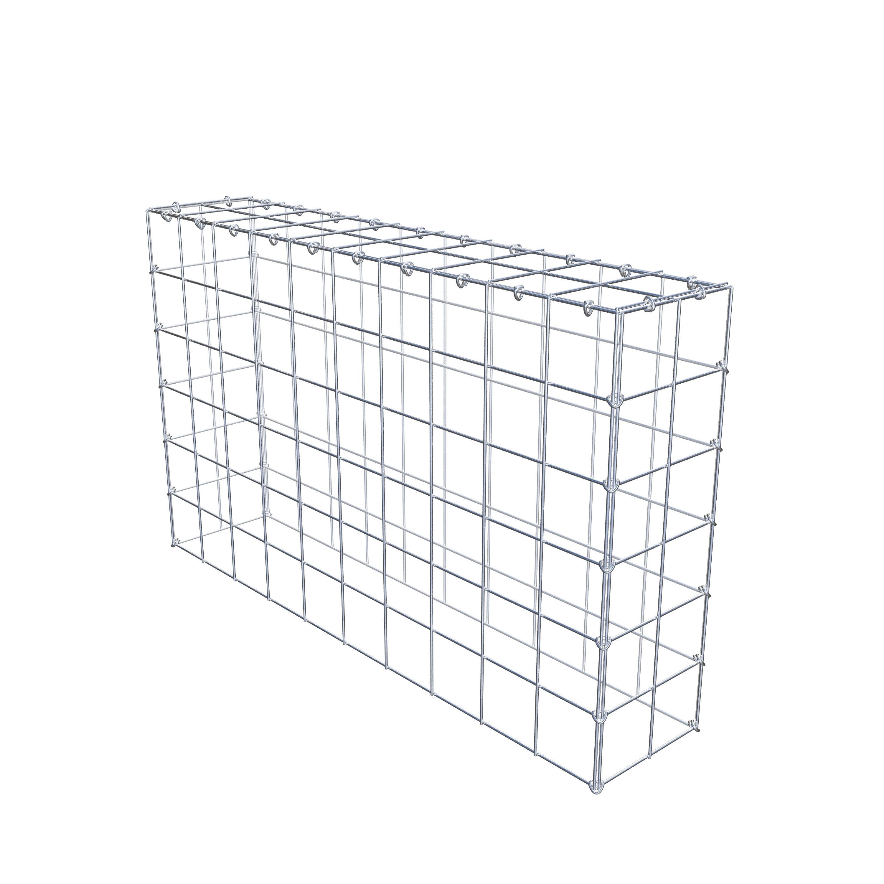 Mounted gabion type 3 100 cm x 60 cm x 20 cm (L x H x D), mesh size 10 cm x 10 cm, C-ring