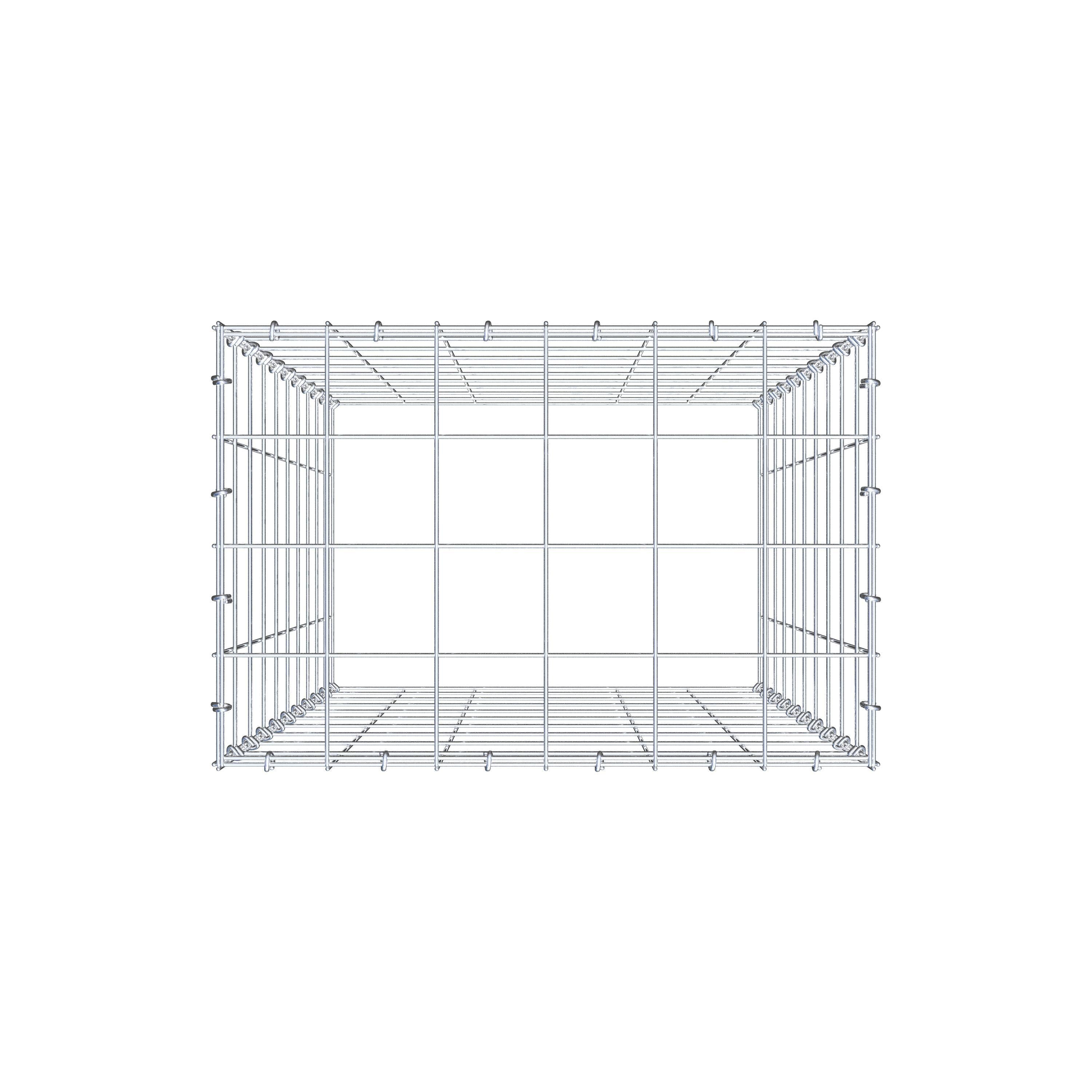 Anbaugabione Typ 3 100 cm x 60 cm x 40 cm (L x H x T), Maschenweite 10 cm x 10 cm, C-Ring