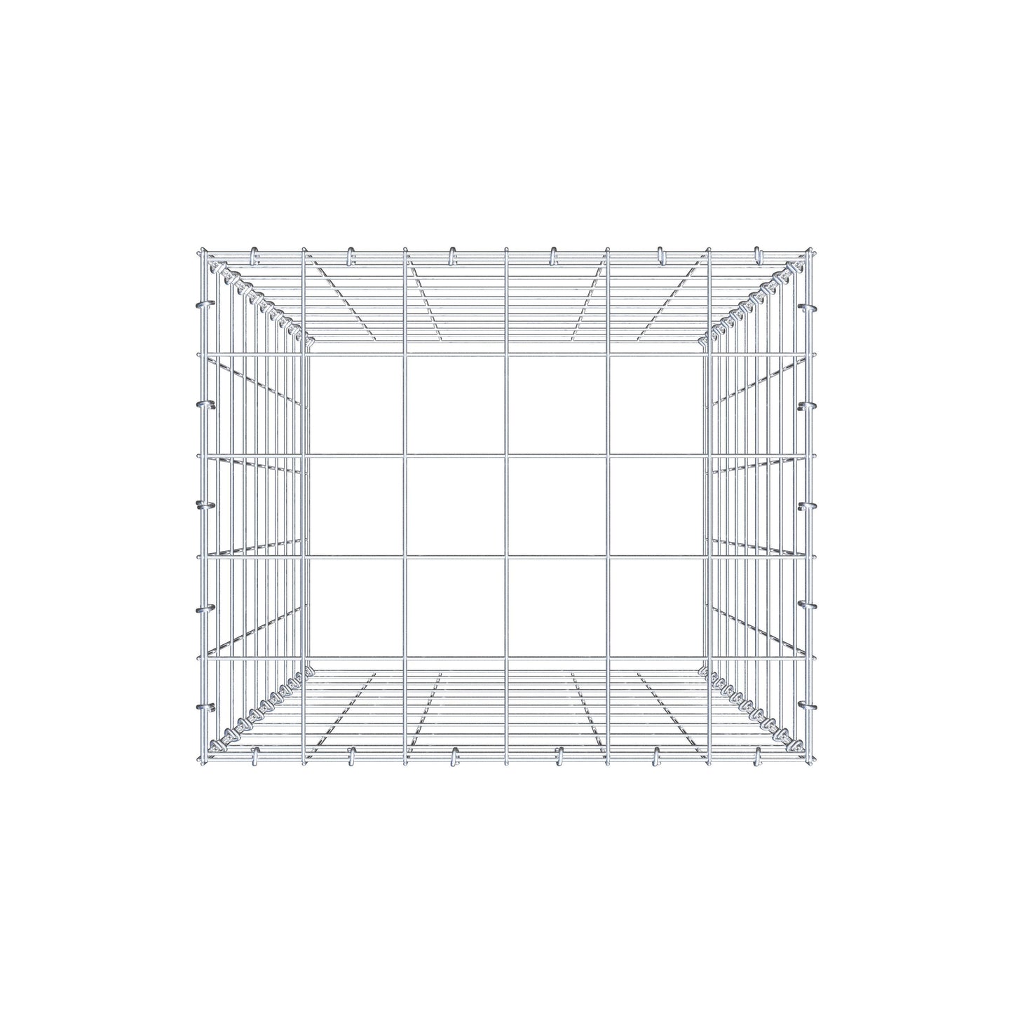 Gabião Tipo 3 100 cm x 60 cm x 50 cm (C x A x P), malhagem 10 cm x 10 cm, anel C