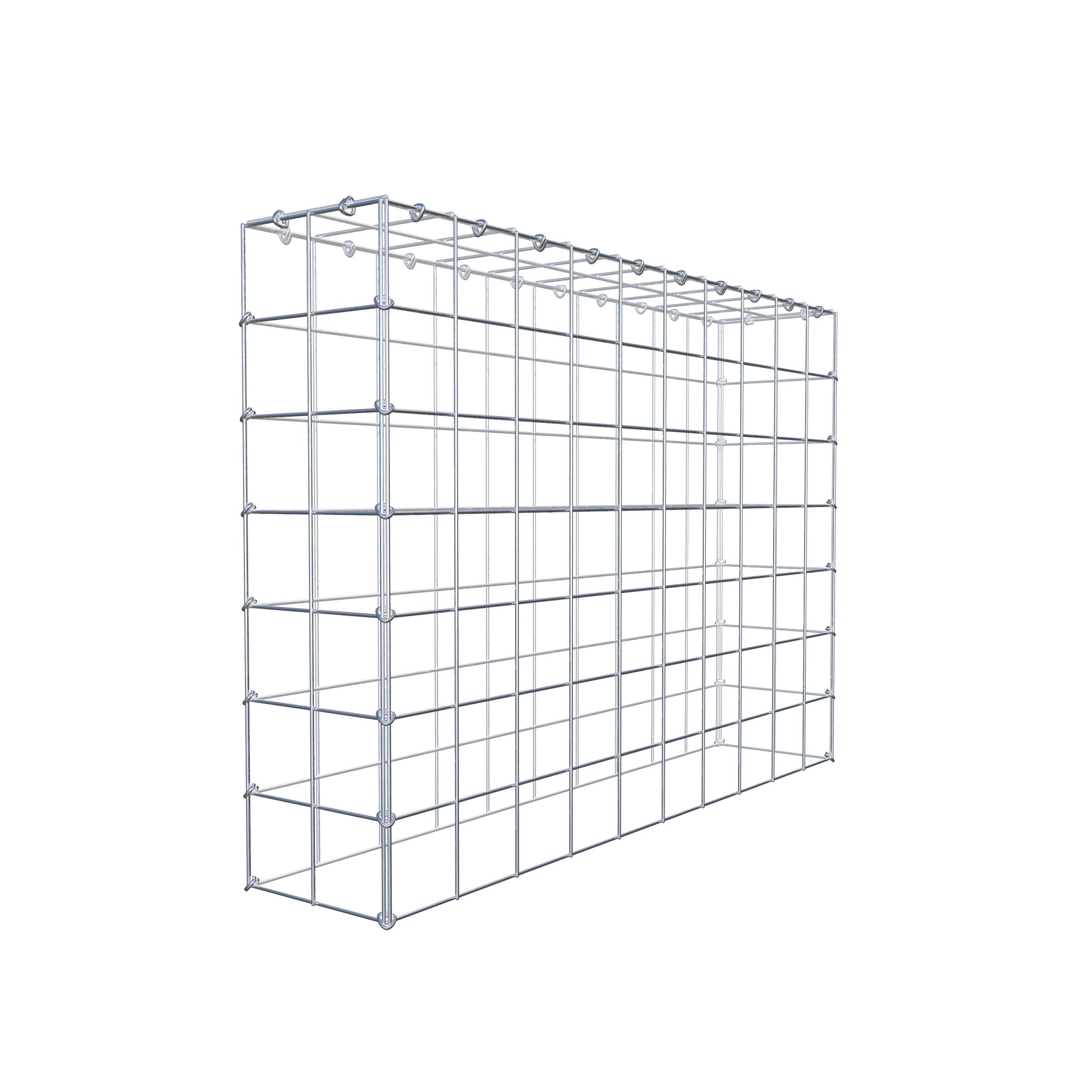 Mounted gabion type 3 100 cm x 70 cm x 20 cm (L x H x D), mesh size 10 cm x 10 cm, C-ring