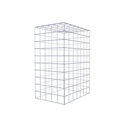Typ 3 påbyggnadsgabion 100 cm x 70 cm x 50 cm (L x H x D), maskstorlek 10 cm x 10 cm, C-ring
