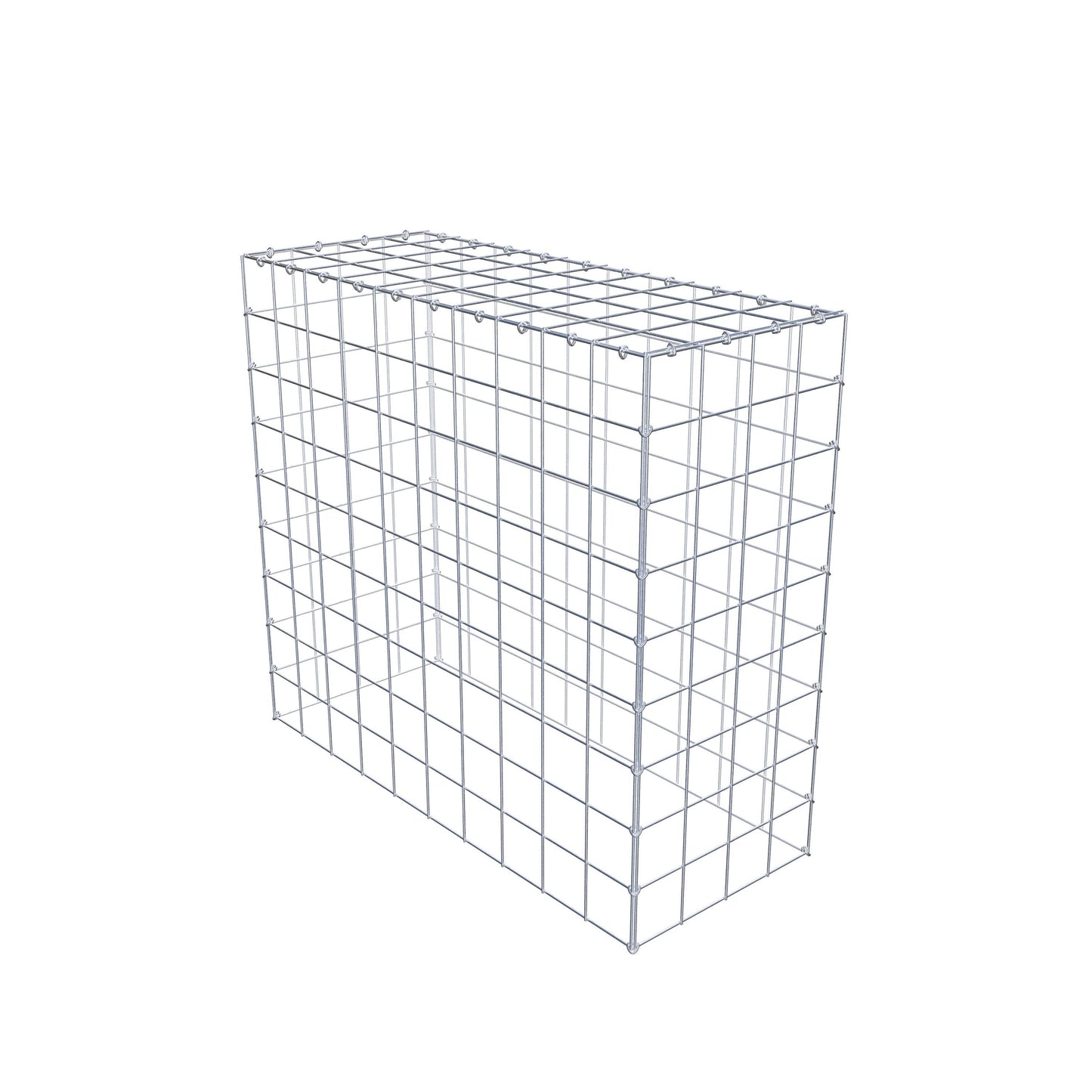 Monteret gabion type 3 100 cm x 90 cm x 40 cm (L x H x D), maskestørrelse 10 cm x 10 cm, C-ring