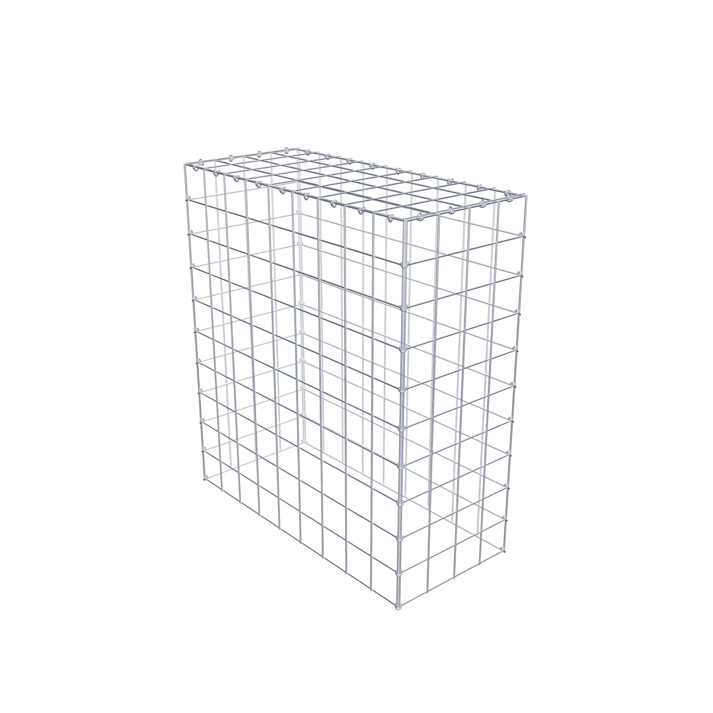 Monteret gabion type 3 100 cm x 90 cm x 40 cm (L x H x D), maskestørrelse 10 cm x 10 cm, C-ring