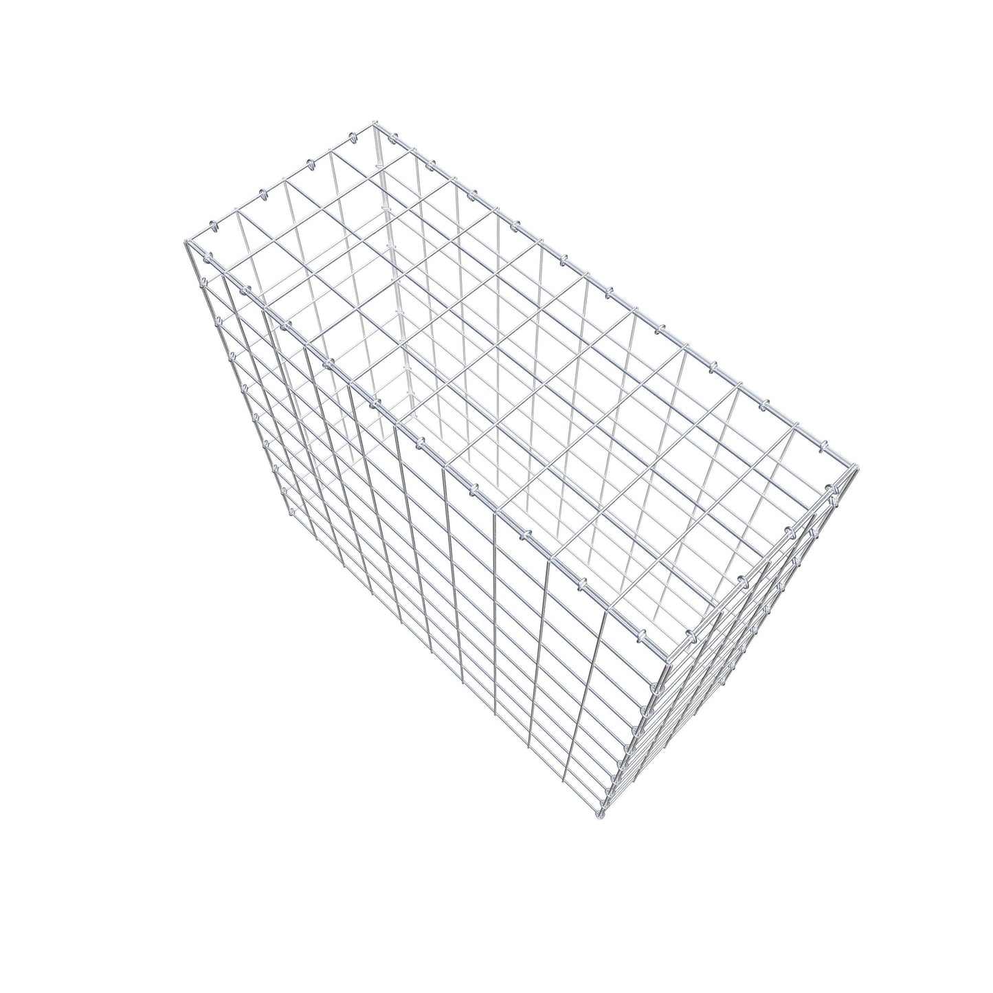 Monteret gabion type 3 100 cm x 90 cm x 40 cm (L x H x D), maskestørrelse 10 cm x 10 cm, C-ring