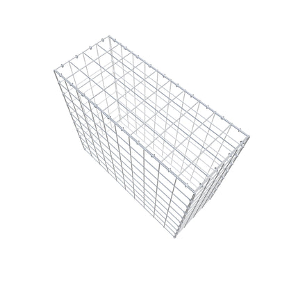 Monteret gabion type 3 100 cm x 90 cm x 40 cm (L x H x D), maskestørrelse 10 cm x 10 cm, C-ring