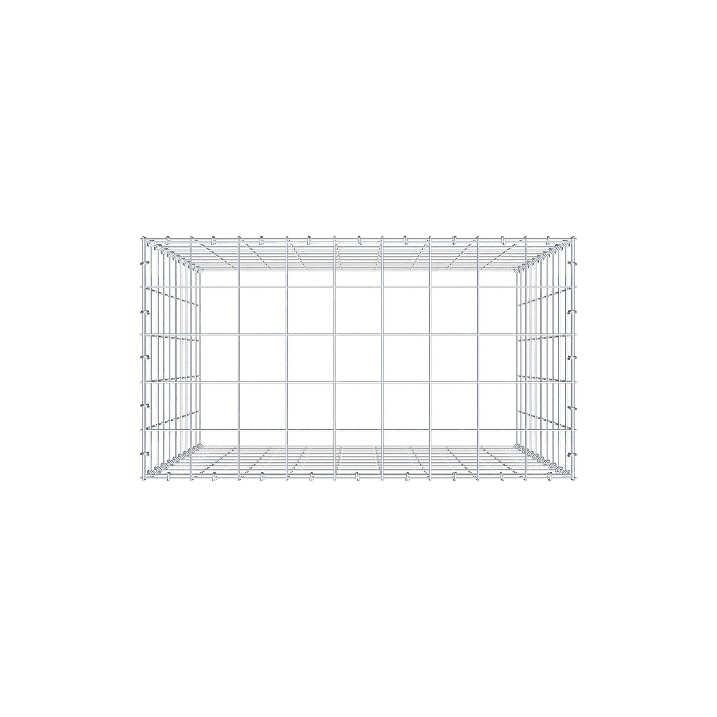 Gabião Tipo 3 100 cm x 90 cm x 50 cm (C x A x P), malhagem 10 cm x 10 cm, anel C