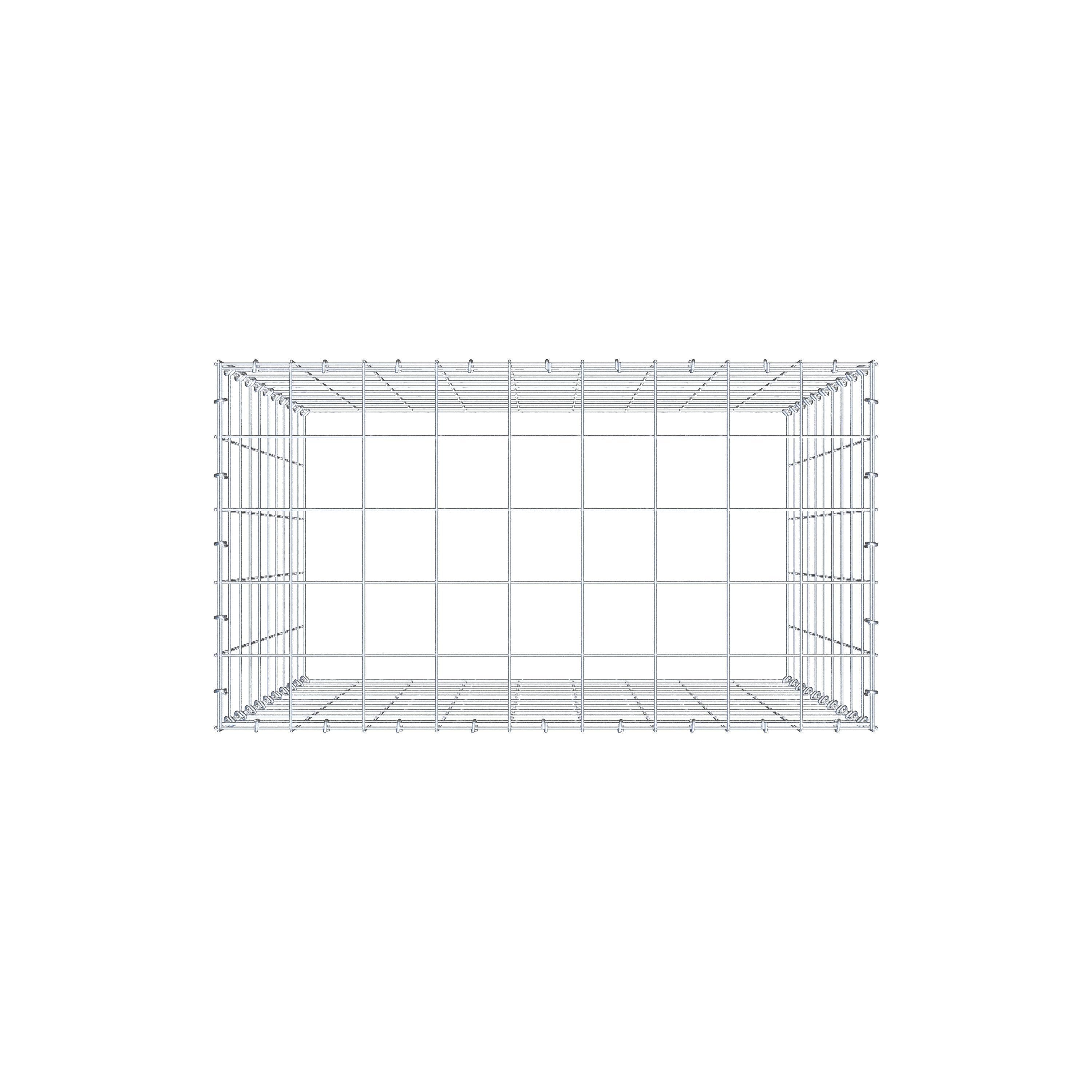 Gabião Tipo 3 100 cm x 90 cm x 50 cm (C x A x P), malhagem 10 cm x 10 cm, anel C