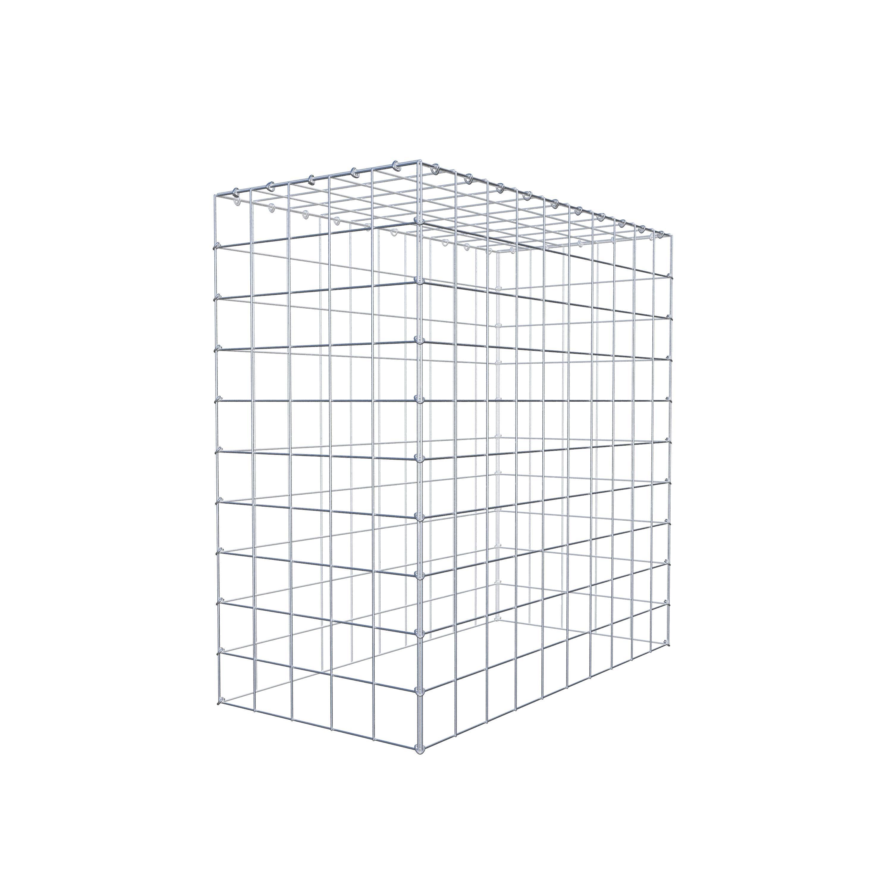 Monteret gabion type 3 100 cm x 100 cm x 50 cm (L x H x D), maskestørrelse 10 cm x 10 cm, C-ring