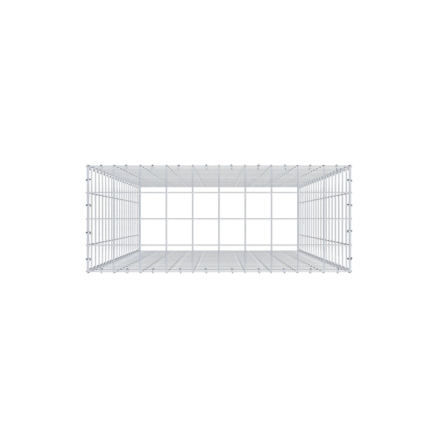 Gabião Tipo 3 200 cm x 100 cm x 40 cm (C x A x P), malhagem 10 cm x 10 cm, anel C
