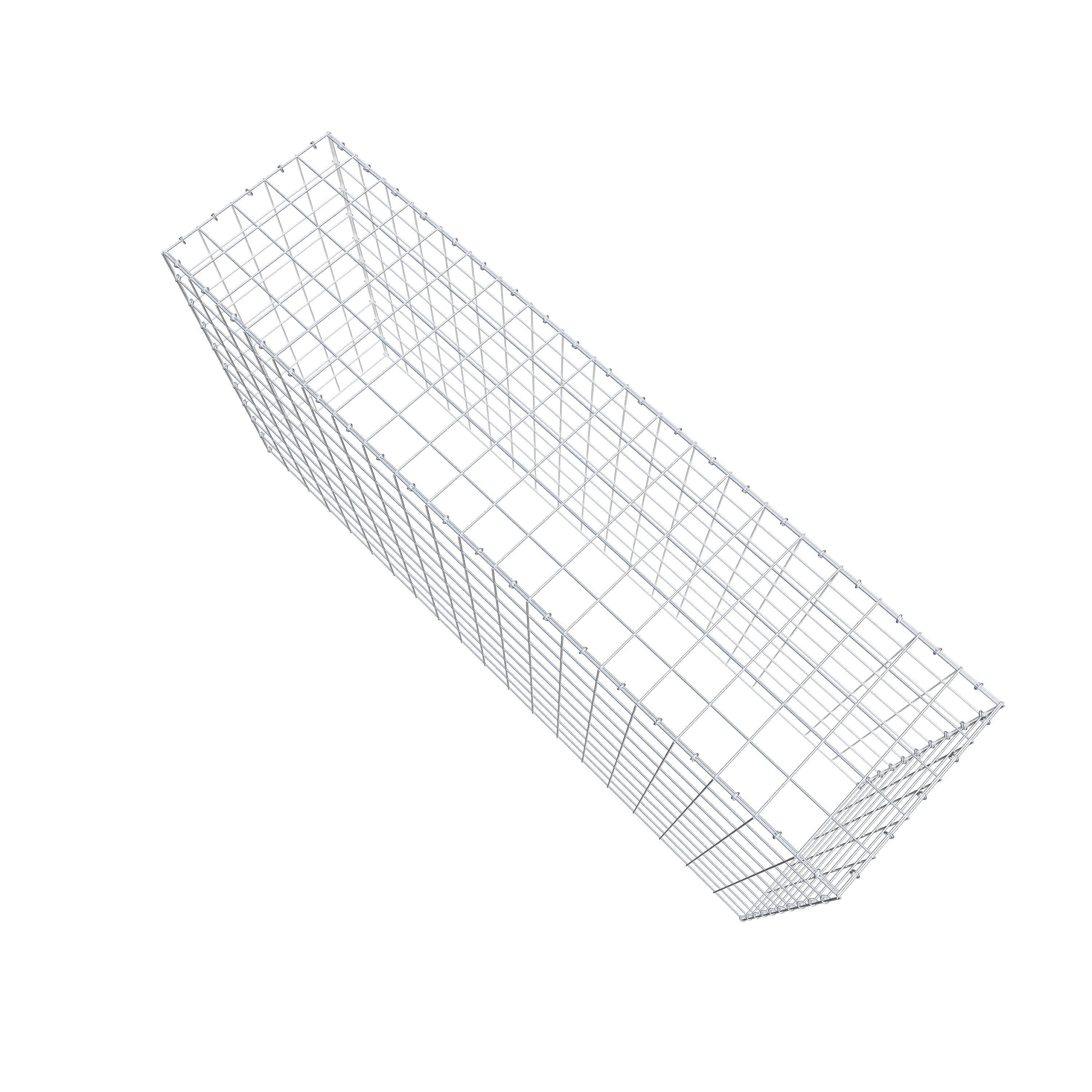 Monteret gabion type 3 200 cm x 100 cm x 50 cm (L x H x D), maskestørrelse 10 cm x 10 cm, C-ring