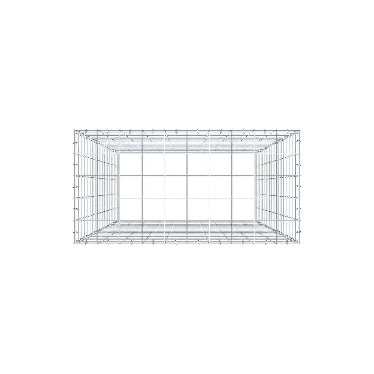 Opzetpaal type 3 200 cm x 100 cm x 50 cm (L x H x D), maaswijdte 10 cm x 10 cm, C-ring