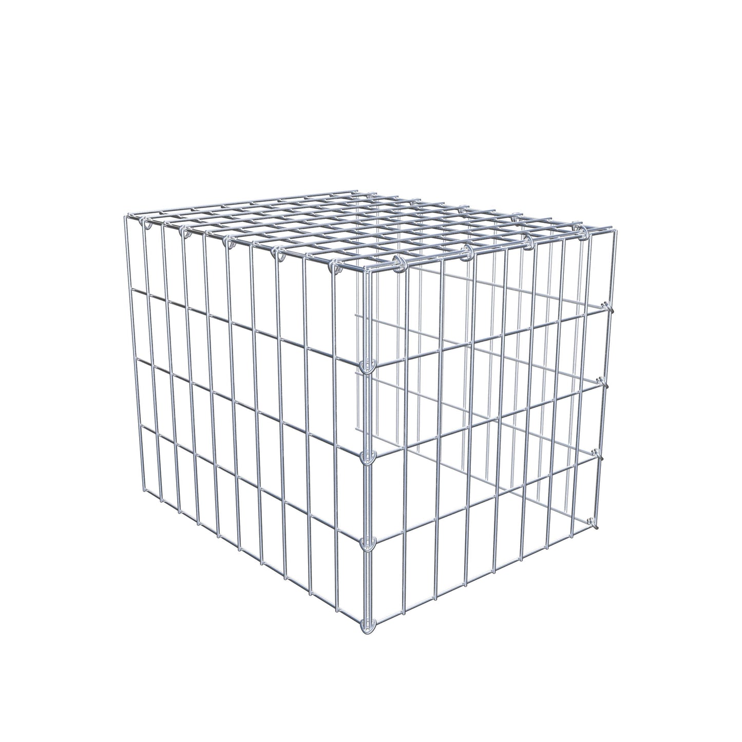 Monteret gabion type 4 50 cm x 40 cm x 40 cm (L x H x D), maskestørrelse 5 cm x 10 cm, C-ring