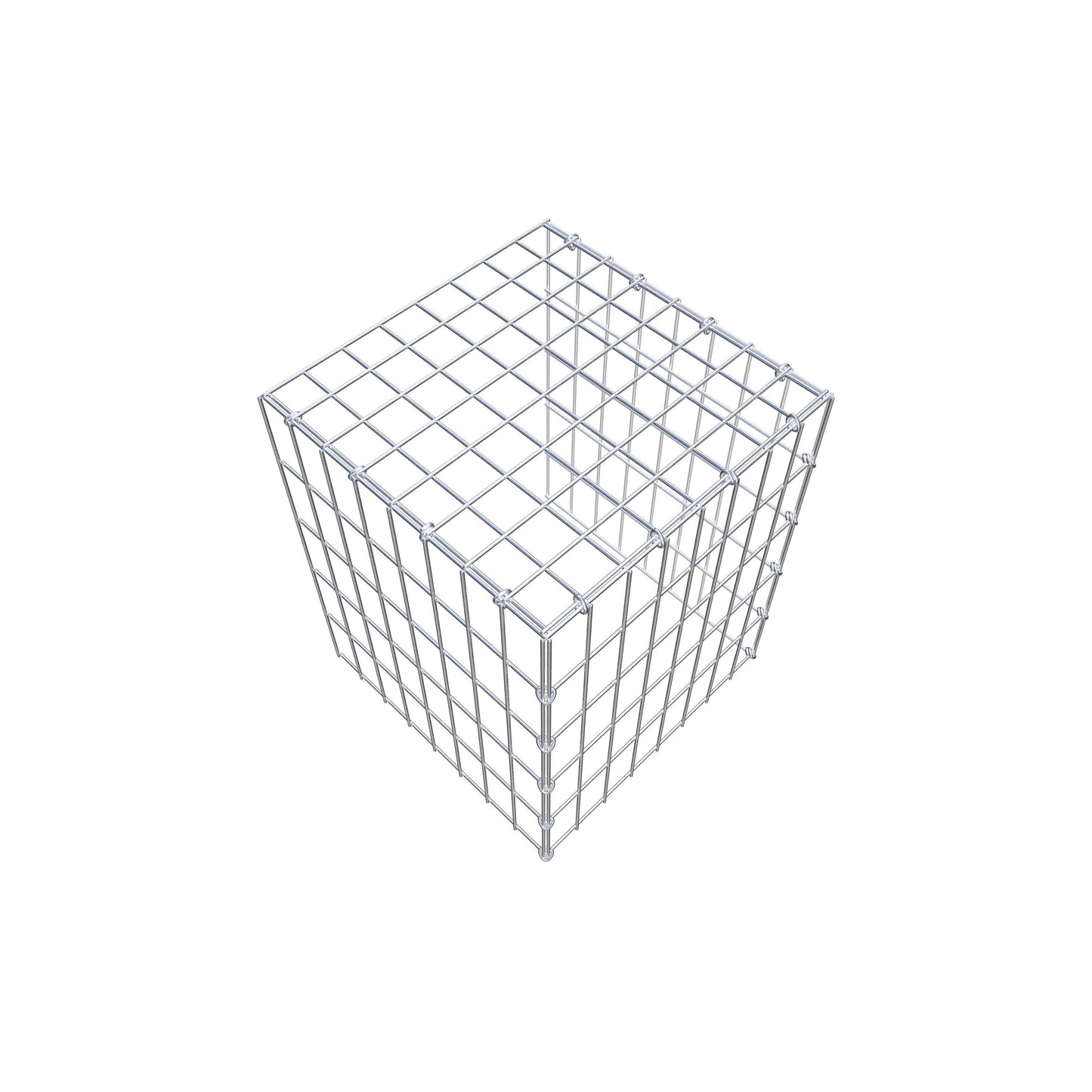 Monteret gabion type 4 50 cm x 40 cm x 40 cm (L x H x D), maskestørrelse 5 cm x 10 cm, C-ring