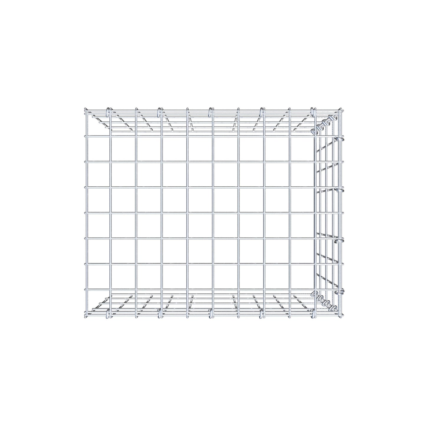 Monteret gabion type 4 50 cm x 40 cm x 40 cm (L x H x D), maskestørrelse 5 cm x 10 cm, C-ring