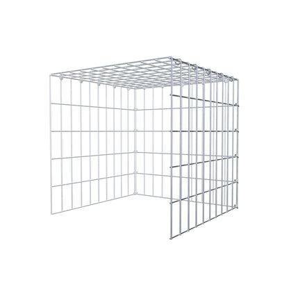 Monteret gabion type 4 50 cm x 50 cm x 50 cm (L x H x D), maskestørrelse 5 cm x 10 cm, C-ring
