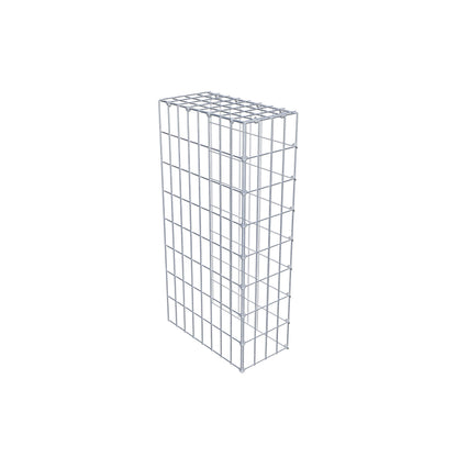 Monteret gabion type 4 80 cm x 40 cm x 20 cm (L x H x D), maskestørrelse 5 cm x 10 cm, C-ring
