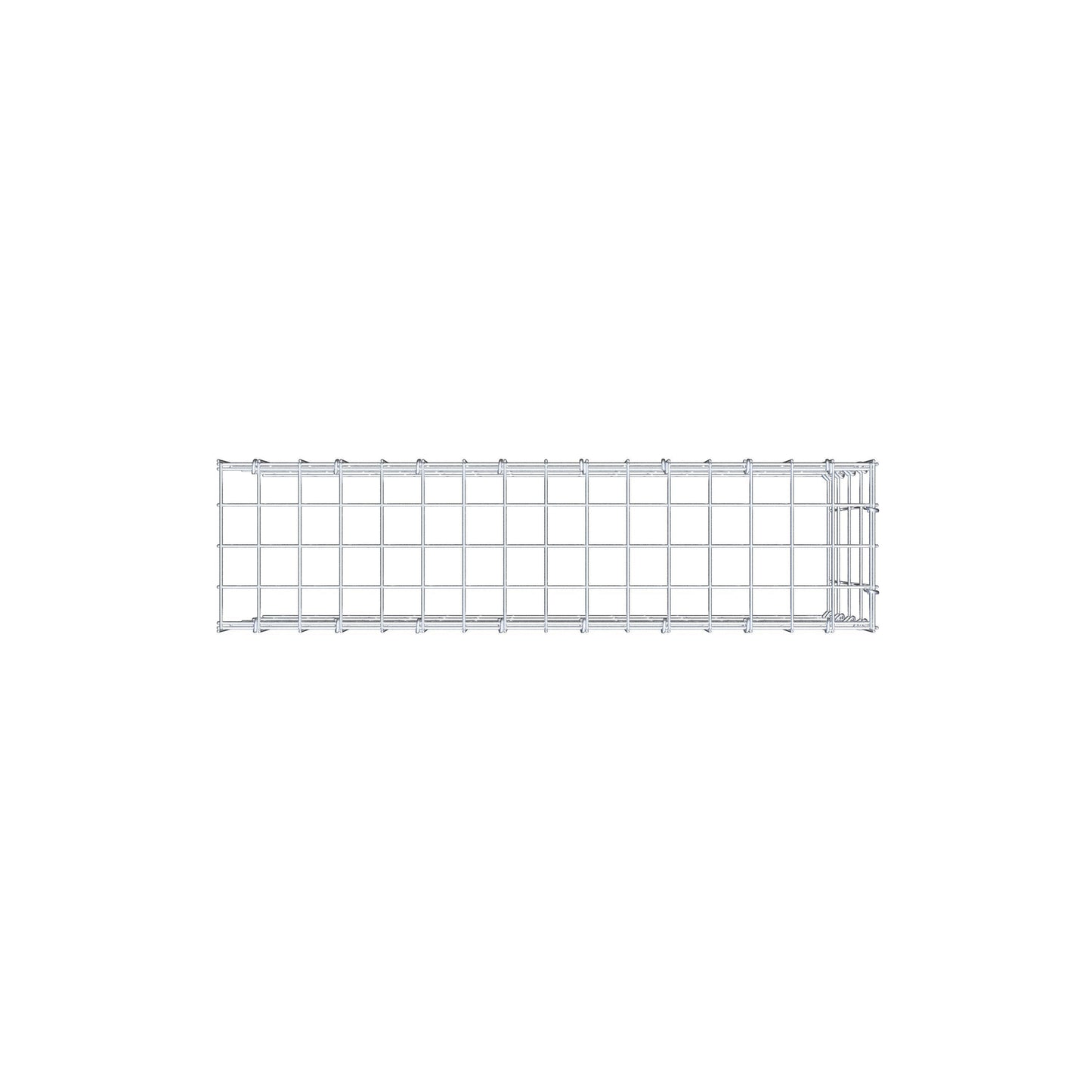 Monteret gabion type 4 80 cm x 40 cm x 20 cm (L x H x D), maskestørrelse 5 cm x 10 cm, C-ring