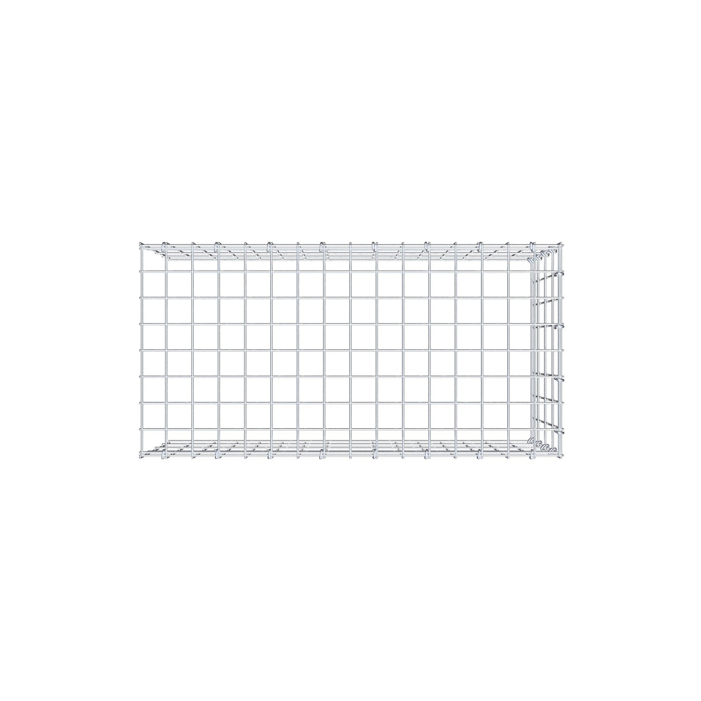 Mounted gabion type 4 80 cm x 40 cm x 40 cm (L x H x D), mesh size 5 cm x 10 cm, C-ring