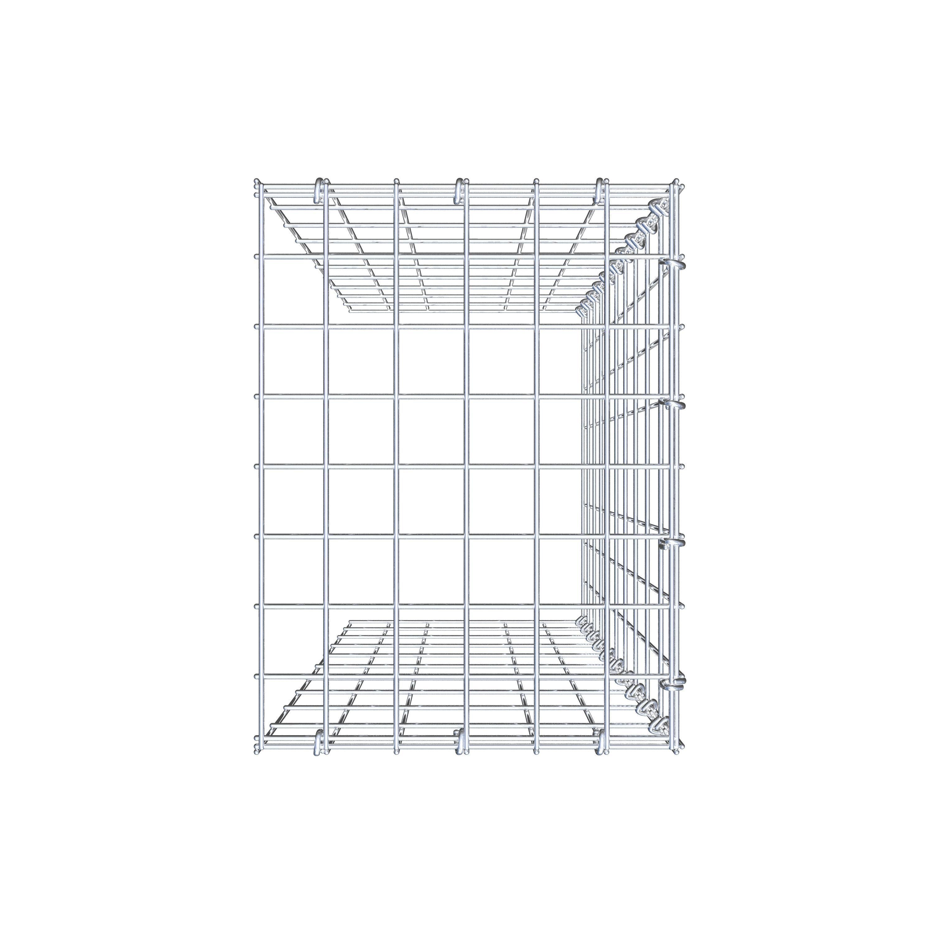 Anbaugabione Typ 4 100 cm x 30 cm x 40 cm (L x H x T), Maschenweite 5 cm x 10 cm, C-Ring