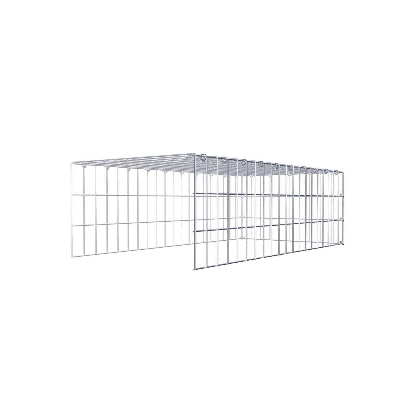 Gabião Tipo 4 100 cm x 30 cm x 50 cm (C x A x P), malhagem 5 cm x 10 cm, anel C