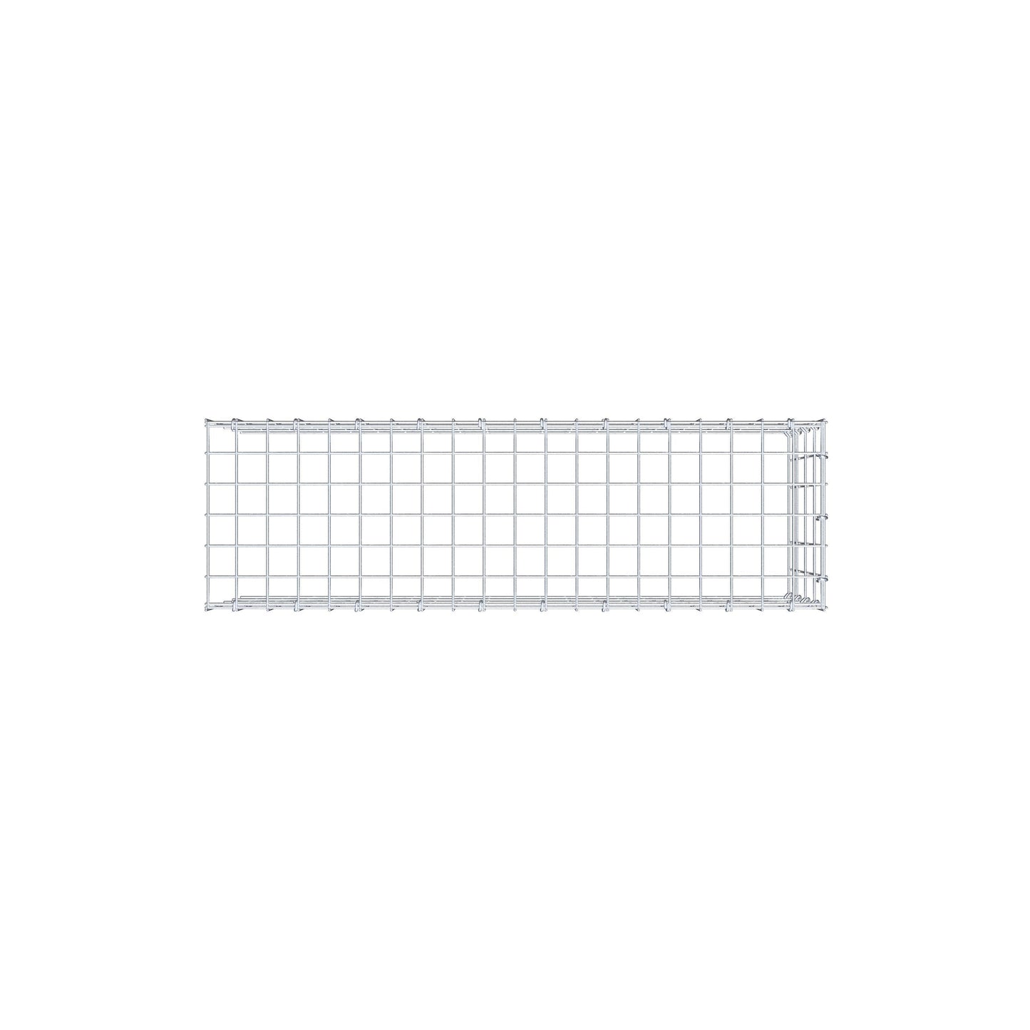 Typ 4 påbyggnadsgabion 100 cm x 40 cm x 30 cm (L x H x D), maskstorlek 5 cm x 10 cm, C-ring