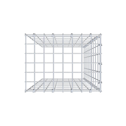 Typ 4 påbyggnadsgabion 100 cm x 40 cm x 30 cm (L x H x D), maskstorlek 5 cm x 10 cm, C-ring