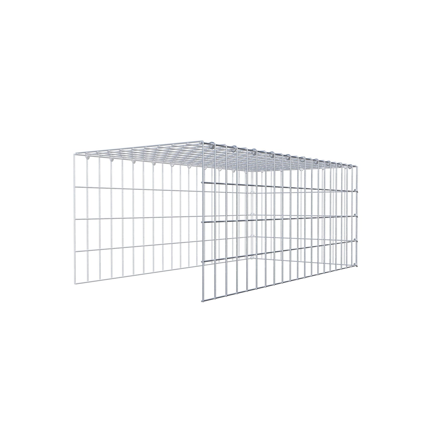 Gabião tipo 4 100 cm x 40 cm x 50 cm (C x A x P), malhagem 5 cm x 10 cm, anel C