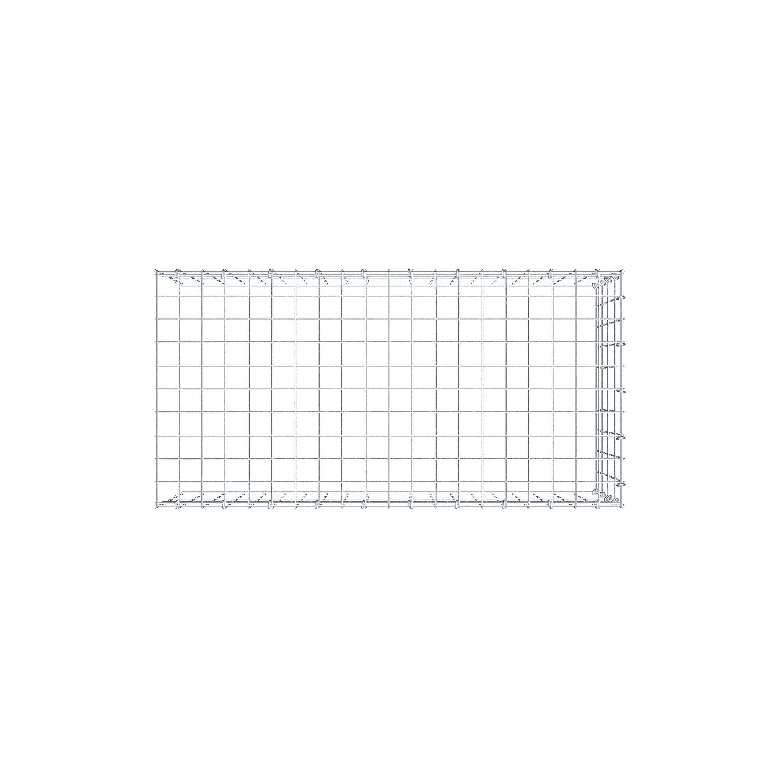 Mounted gabion type 4 100 cm x 40 cm x 50 cm (L x H x D), mesh size 5 cm x 10 cm, C-ring