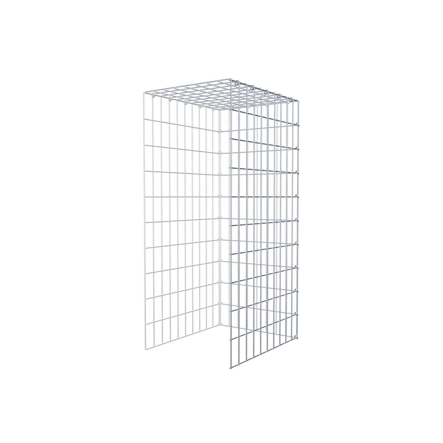 Mounted gabion type 4 100 cm x 50 cm x 40 cm (L x H x D), mesh size 5 cm x 10 cm, C-ring