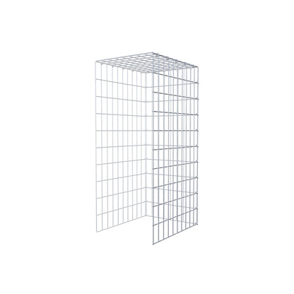 Mounted gabion type 4 100 cm x 50 cm x 40 cm (L x H x D), mesh size 5 cm x 10 cm, C-ring