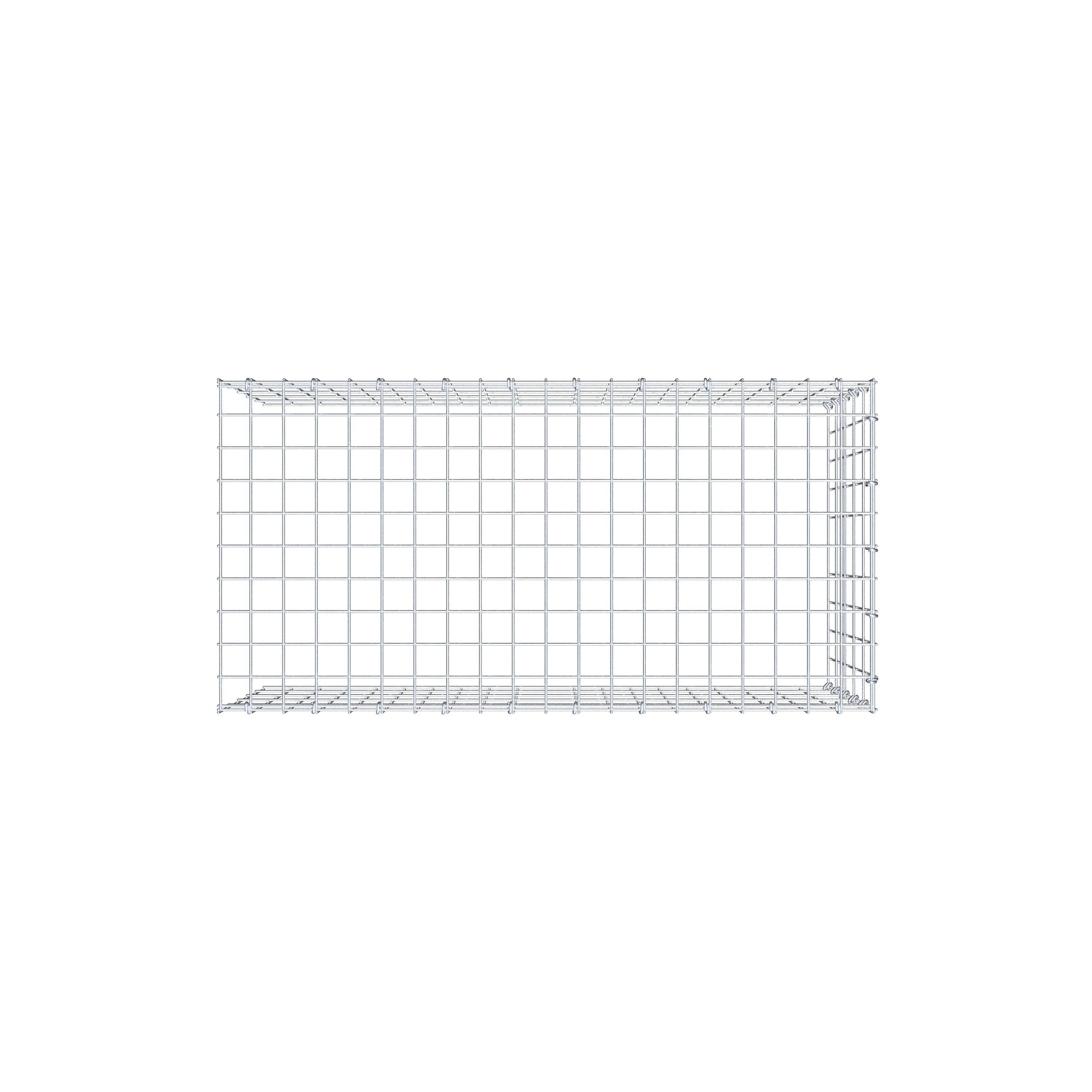 Anbaugabione Typ 4 100 cm x 50 cm x 50 cm (L x H x T), Maschenweite 5 cm x 10 cm, C-Ring