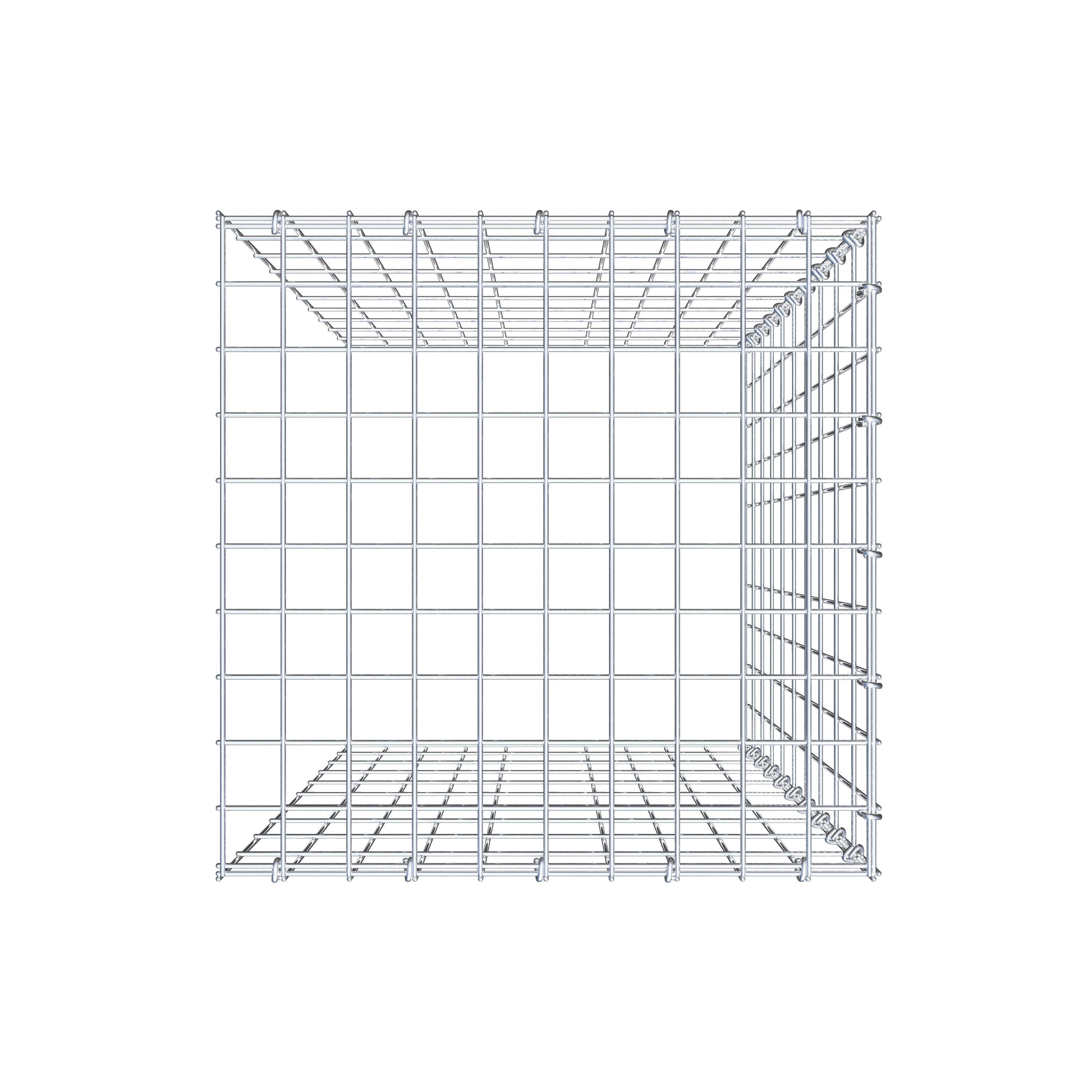 Anbaugabione Typ 4 100 cm x 50 cm x 50 cm (L x H x T), Maschenweite 5 cm x 10 cm, C-Ring