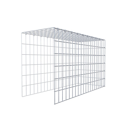 Type 4 oplegkorf 100 cm x 60 cm x 40 cm (L x H x D), maaswijdte 5 cm x 10 cm, C-ring