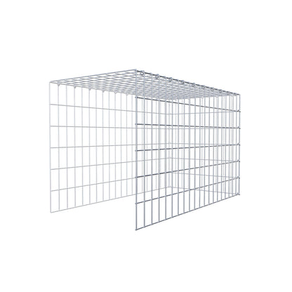 Typ 4 påbyggnadsgabion 100 cm x 60 cm x 50 cm (L x H x D), maskstorlek 5 cm x 10 cm, C-ring