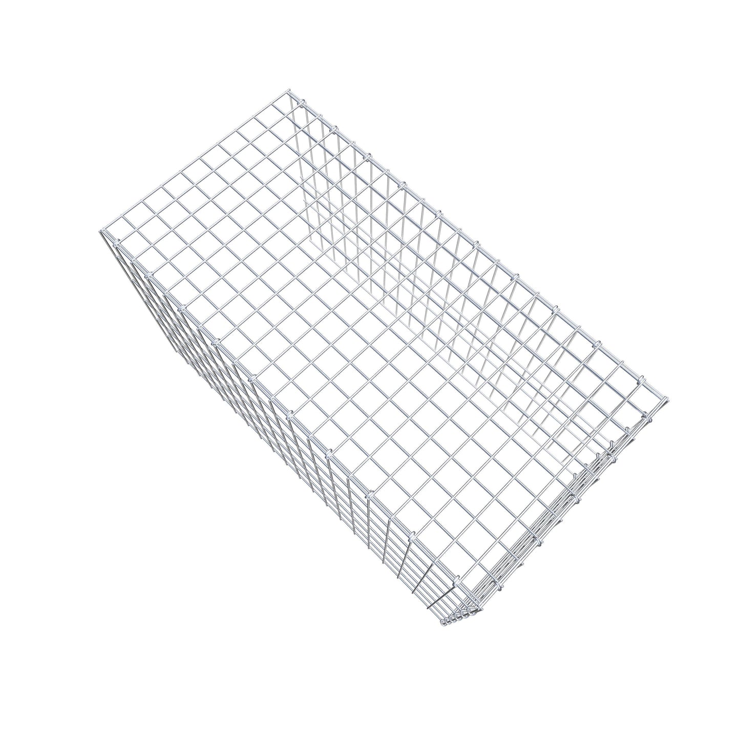 Typ 4 påbyggnadsgabion 100 cm x 60 cm x 50 cm (L x H x D), maskstorlek 5 cm x 10 cm, C-ring