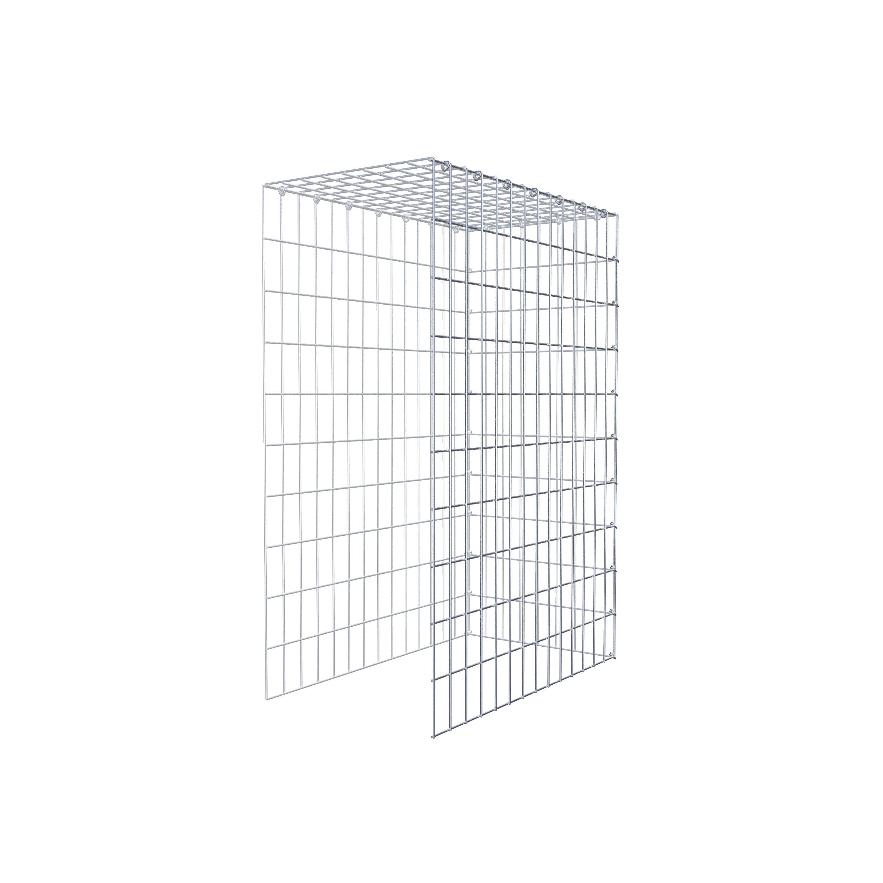 Mounted gabion type 4 100 cm x 70 cm x 40 cm (L x H x D), mesh size 5 cm x 10 cm, C-ring