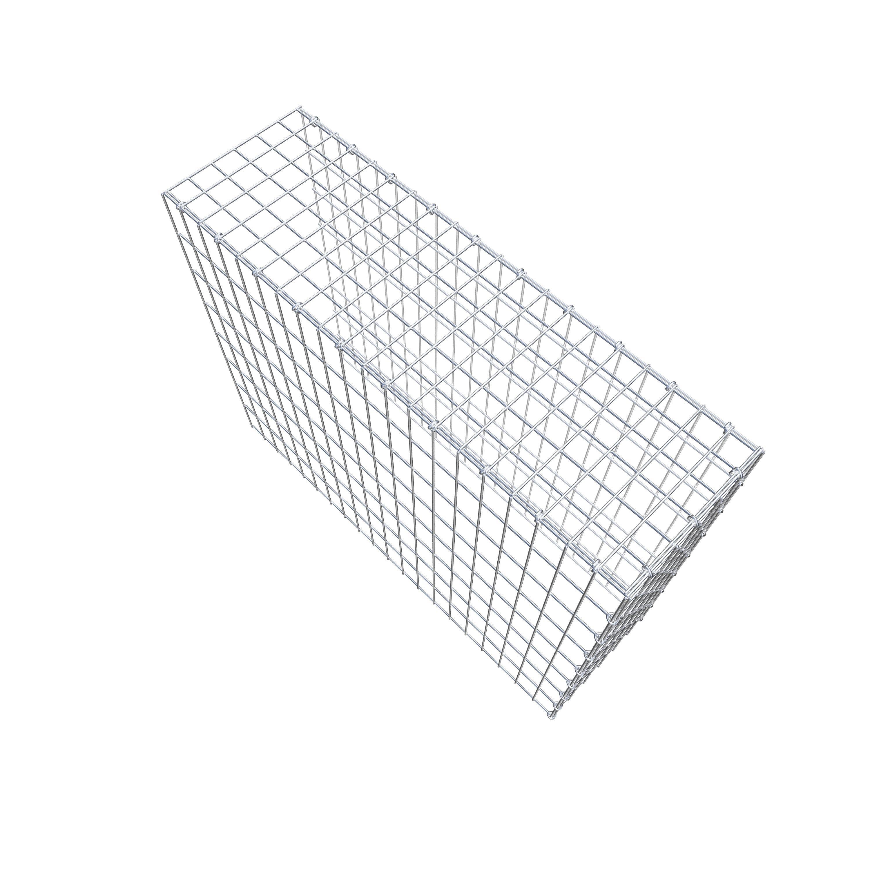 Mounted gabion type 4 100 cm x 80 cm x 30 cm (L x H x D), mesh size 5 cm x 10 cm, C-ring