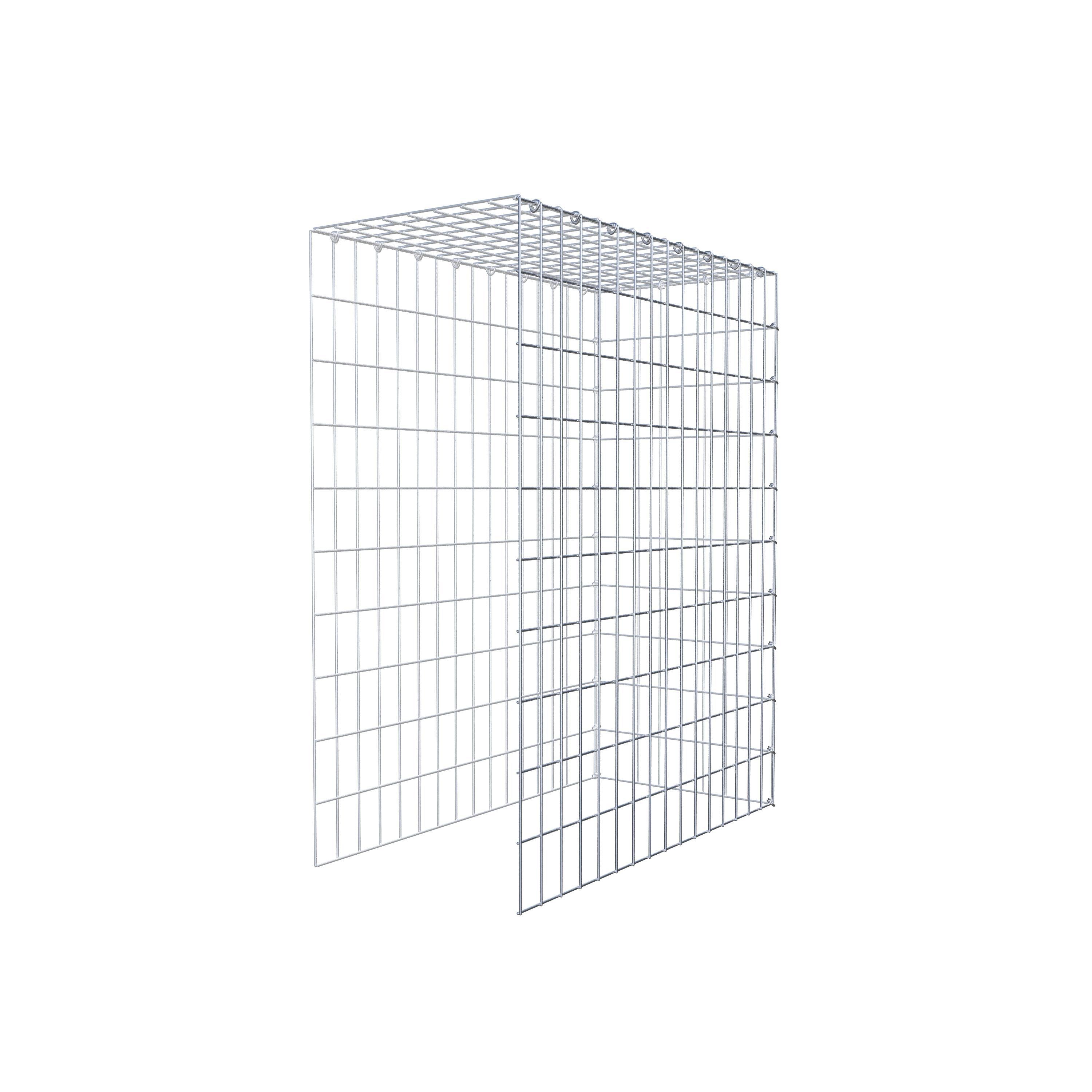 Mounted gabion type 4 100 cm x 80 cm x 40 cm (L x H x D), mesh size 5 cm x 10 cm, C-ring