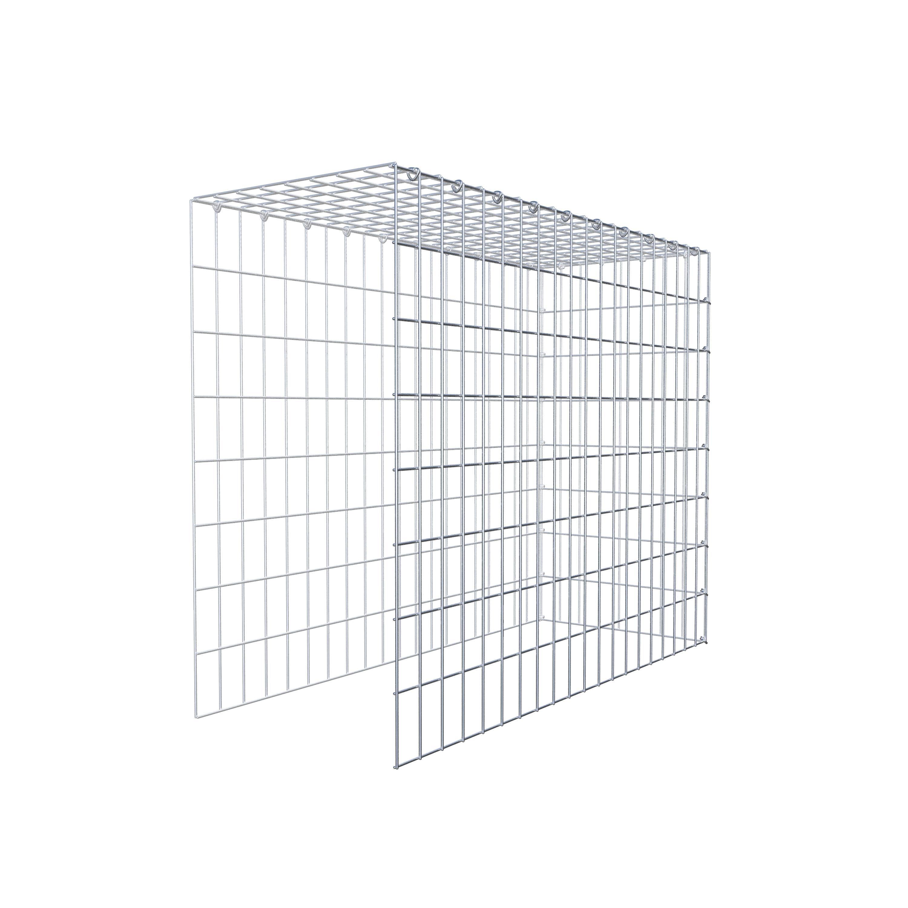 Monteret gabion type 4 100 cm x 80 cm x 40 cm (L x H x D), maskestørrelse 5 cm x 10 cm, C-ring