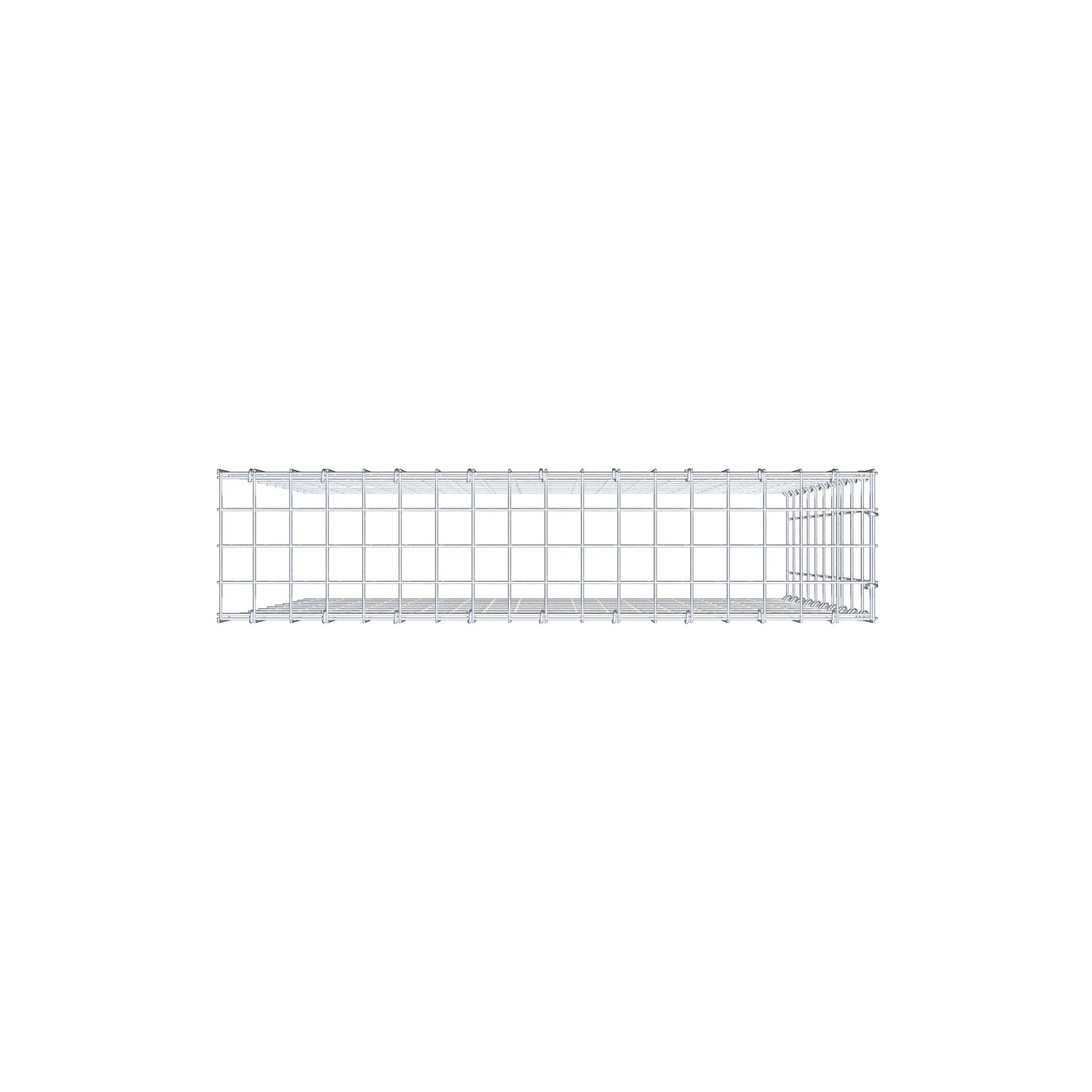 Opzetpaal type 4 100 cm x 90 cm x 20 cm (L x H x D), maaswijdte 5 cm x 10 cm, C-ring
