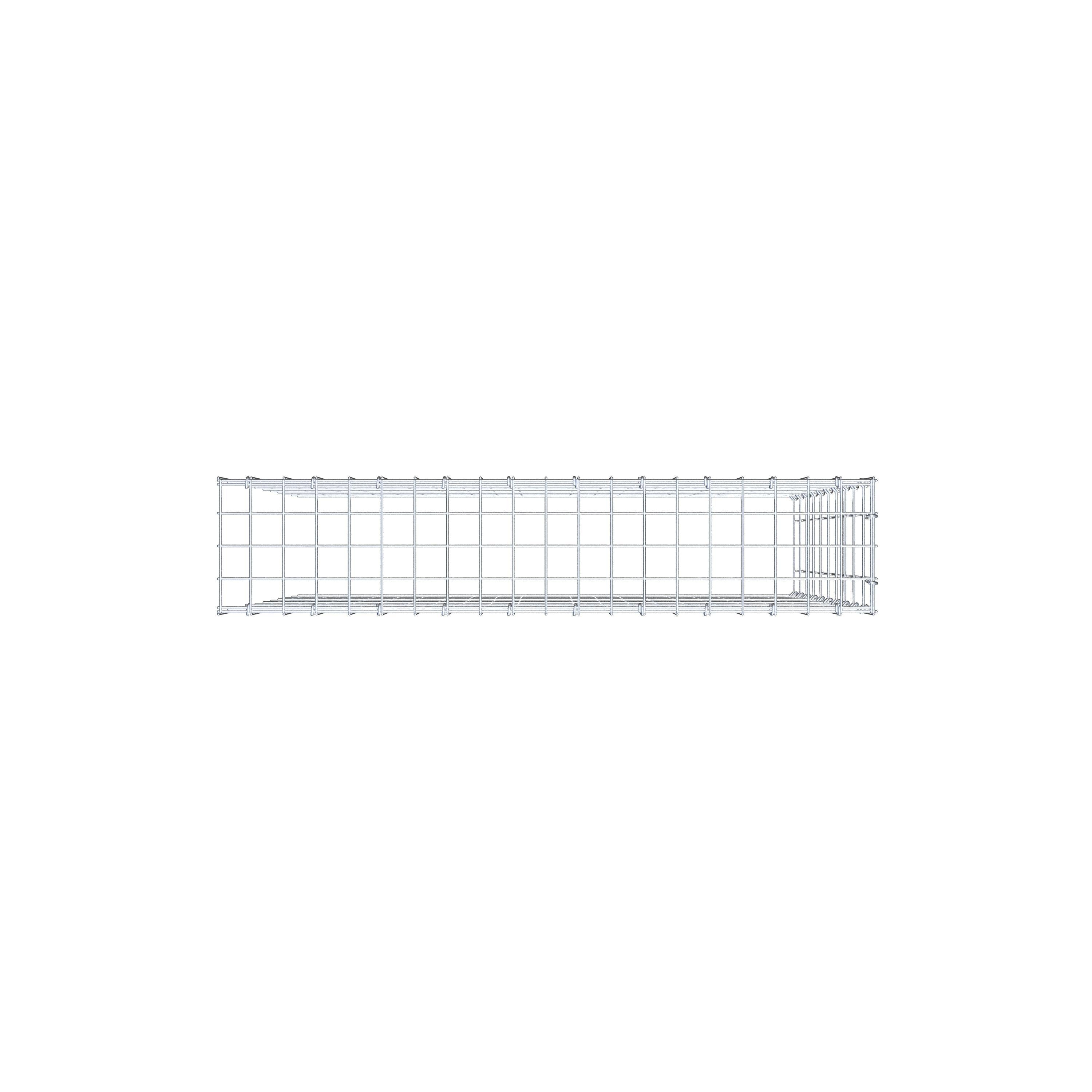 Anbaugabione Typ 4 100 cm x 100 cm x 20 cm (L x H x T), Maschenweite 5 cm x 10 cm, C-Ring