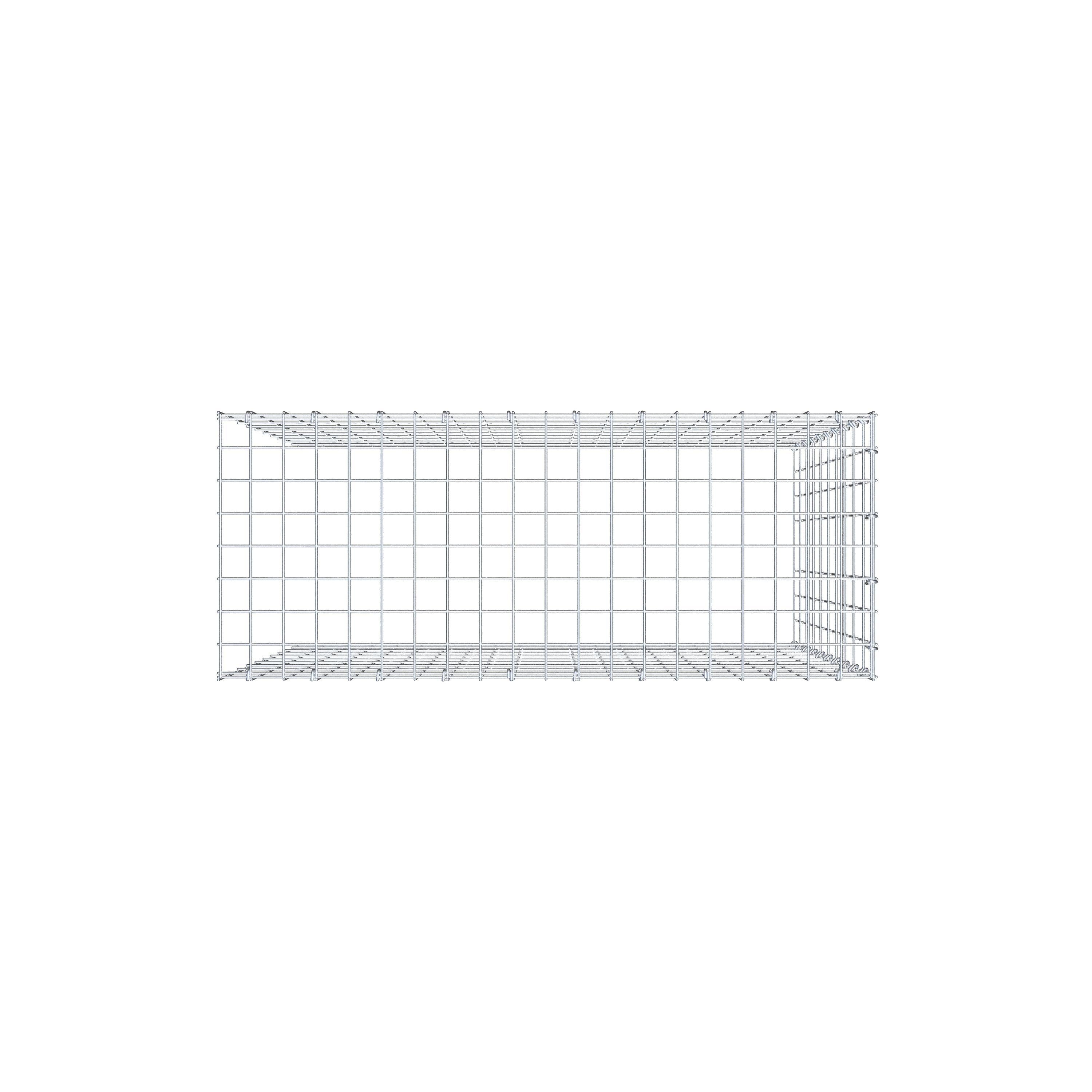 Anbaugabione Typ 4 100 cm x 100 cm x 40 cm (L x H x T), Maschenweite 5 cm x 10 cm, C-Ring