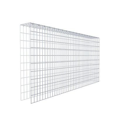 Opbouw schanskorf type 4 200 cm x 100 cm x 20 cm (L x H x D), maaswijdte 5 cm x 10 cm, C-ring