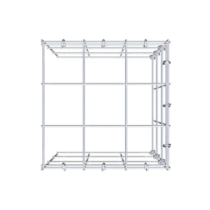 Anbaugabione Typ 4 30 cm x 30 cm x 30 cm (L x H x T), Maschenweite 10 cm x 10 cm, C-Ring